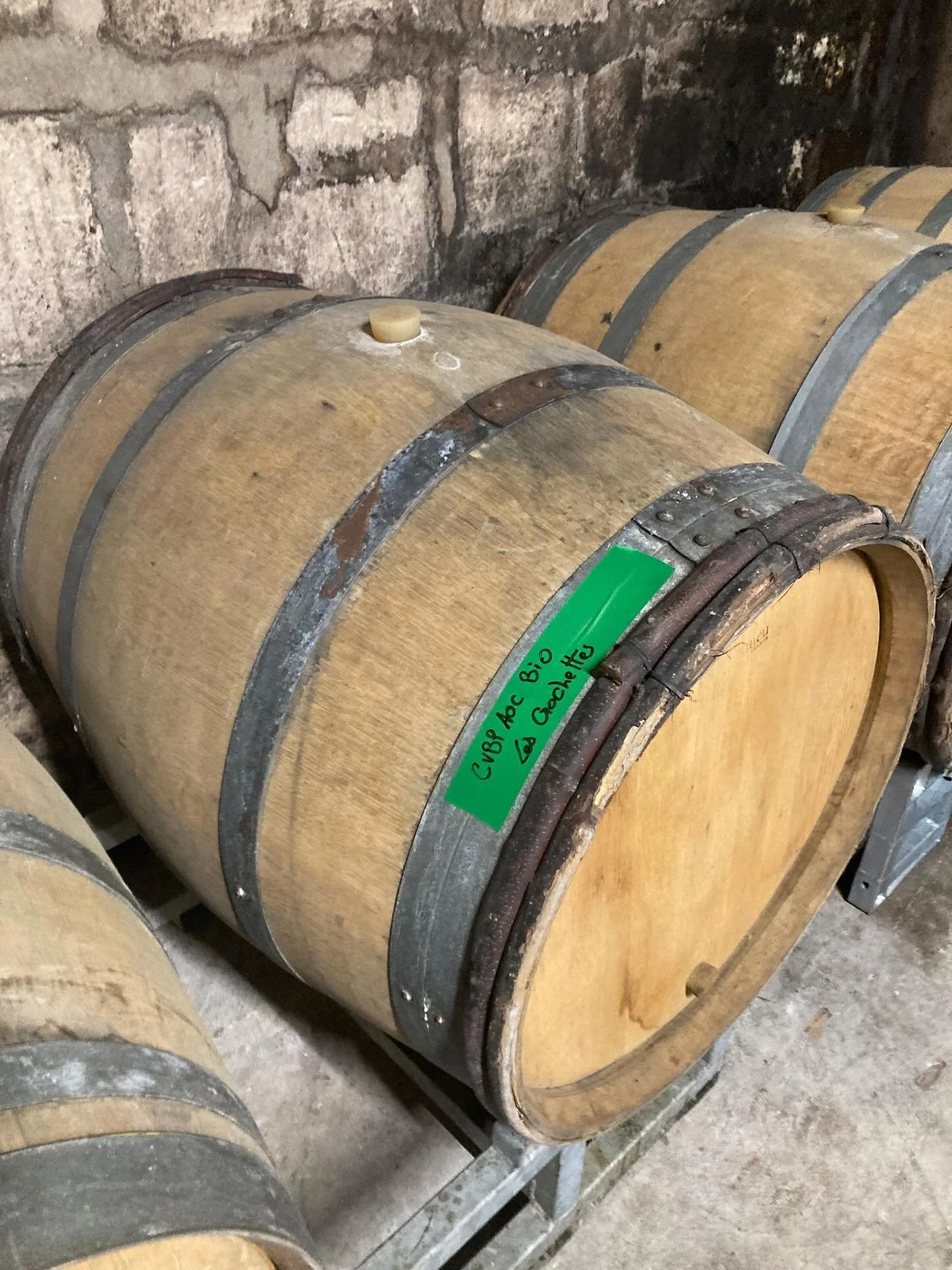 Chardonnay wine from 2025 in the making. At the Tange-G&eacute;rard domaine, we picked the last grapes of the year on September 3rd. 

The first alcoholic fermentation is finished weeks ago. The next step is to age some of the young wine on oak casks