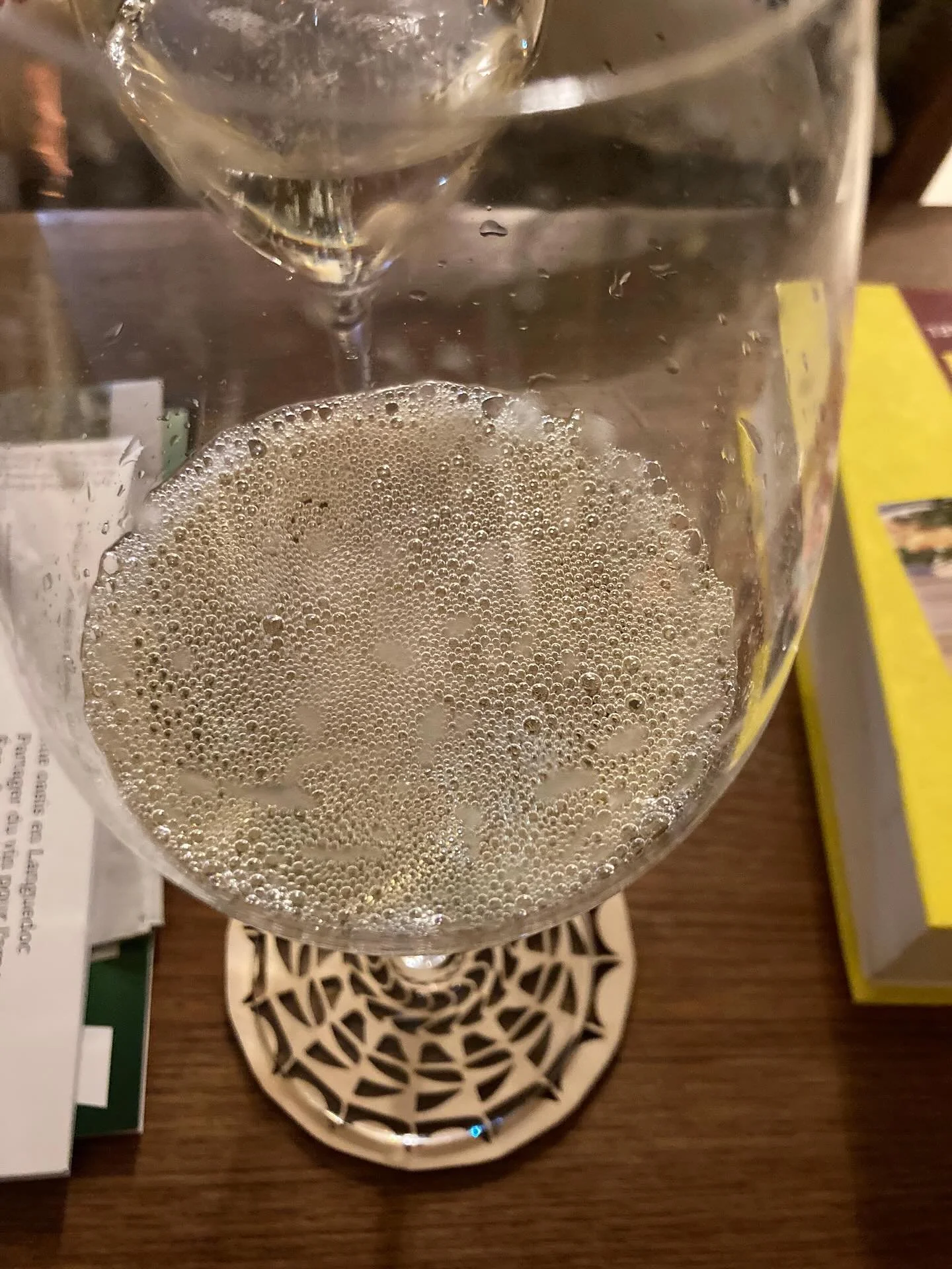 I look the other way and when I&rsquo;m back, my glass is back in business as well. Fireplace heats my feet and Charles Aznavour fills my ears with his velvety voice. I did prepare dinner too. Soupe de legumes from leftovers in the fridge and compote