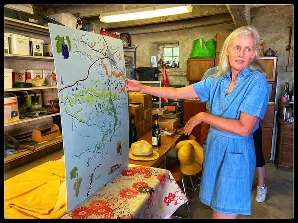 Today is C day - we have sent a few bottles in boxes to the Copenhagen area. They arrive today, so we&rsquo;d like to show you where they came from.
*
Our Tange-Gerard domaine is situated in Soulieres. You can even see our house with green shudders a