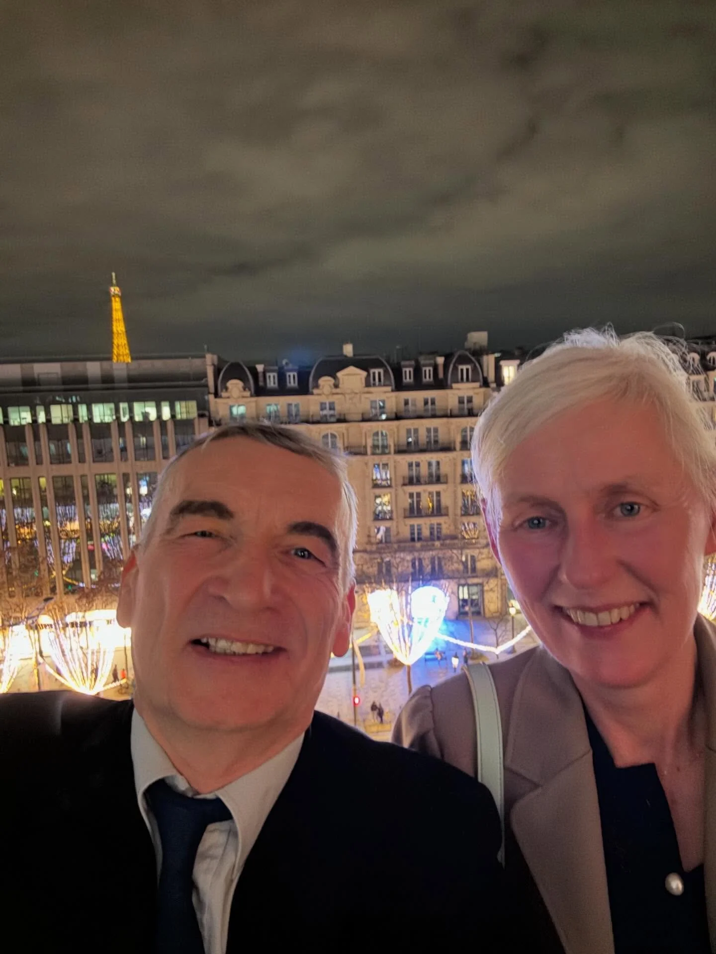 Paris goes by the nickname &laquo;&nbsp;city of lights&nbsp;&raquo;. The Champs &Eacute;lys&eacute;es is surely dressed up lightwise this time of year. Just wanted to share a bit of the magic as enjoyed from the balcony of the @maisondudanemark where