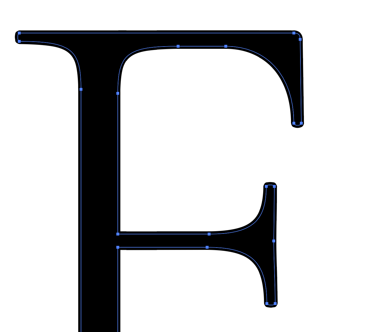 Detail of the very slight stoke applied to the fine text