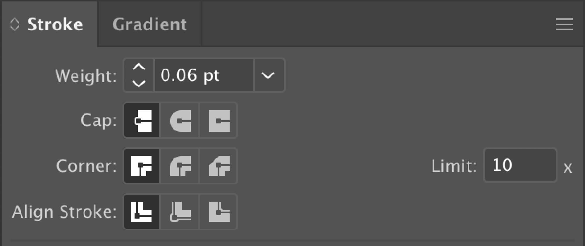 Illustrator stroke settings