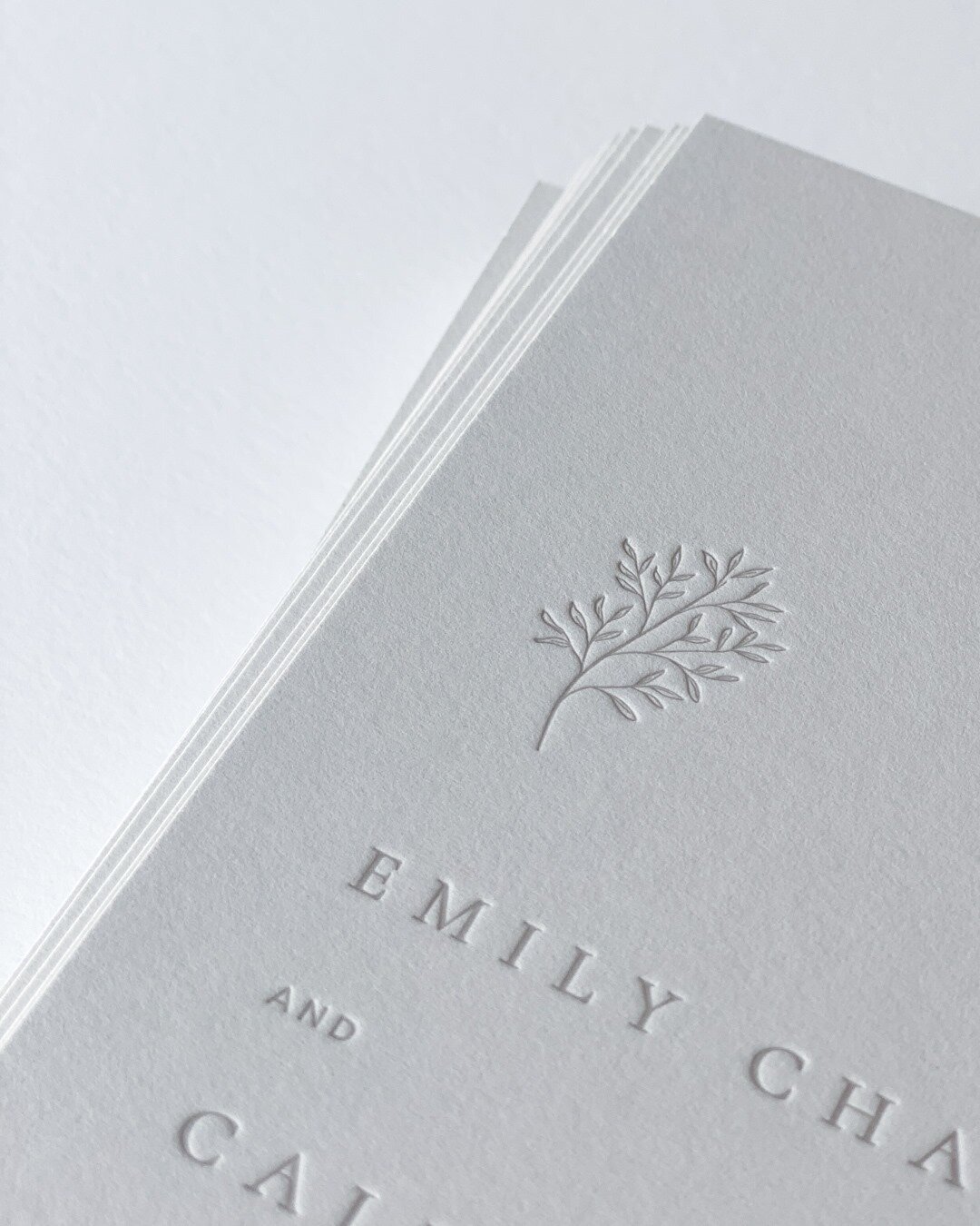 Tone on tone letterpress is quickly becoming a favourite around here. This one is especially dreamy on Gmund Cotton New Grey 222#.