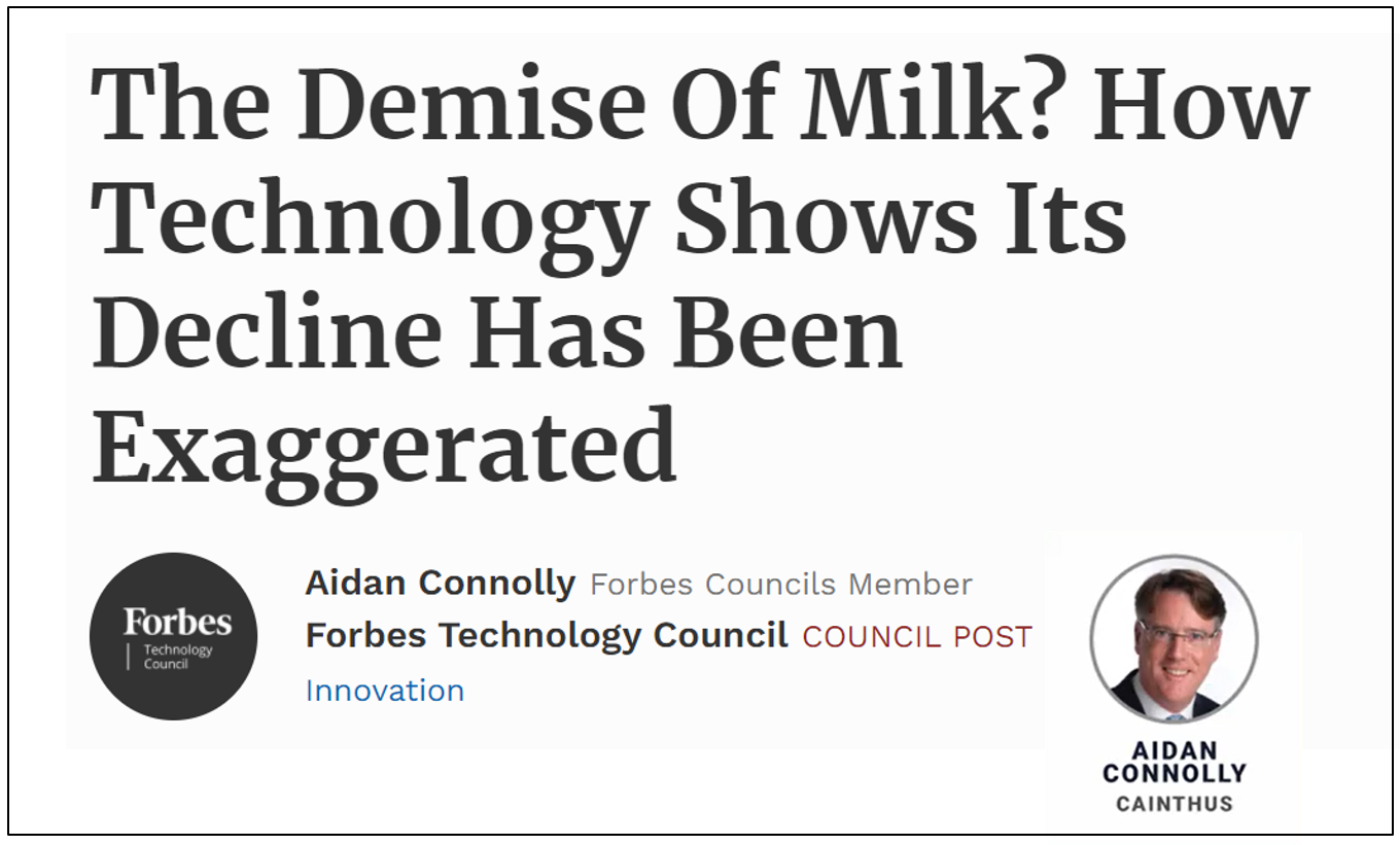 The Demise of Milk? How technology shows its decline has been exaggerated