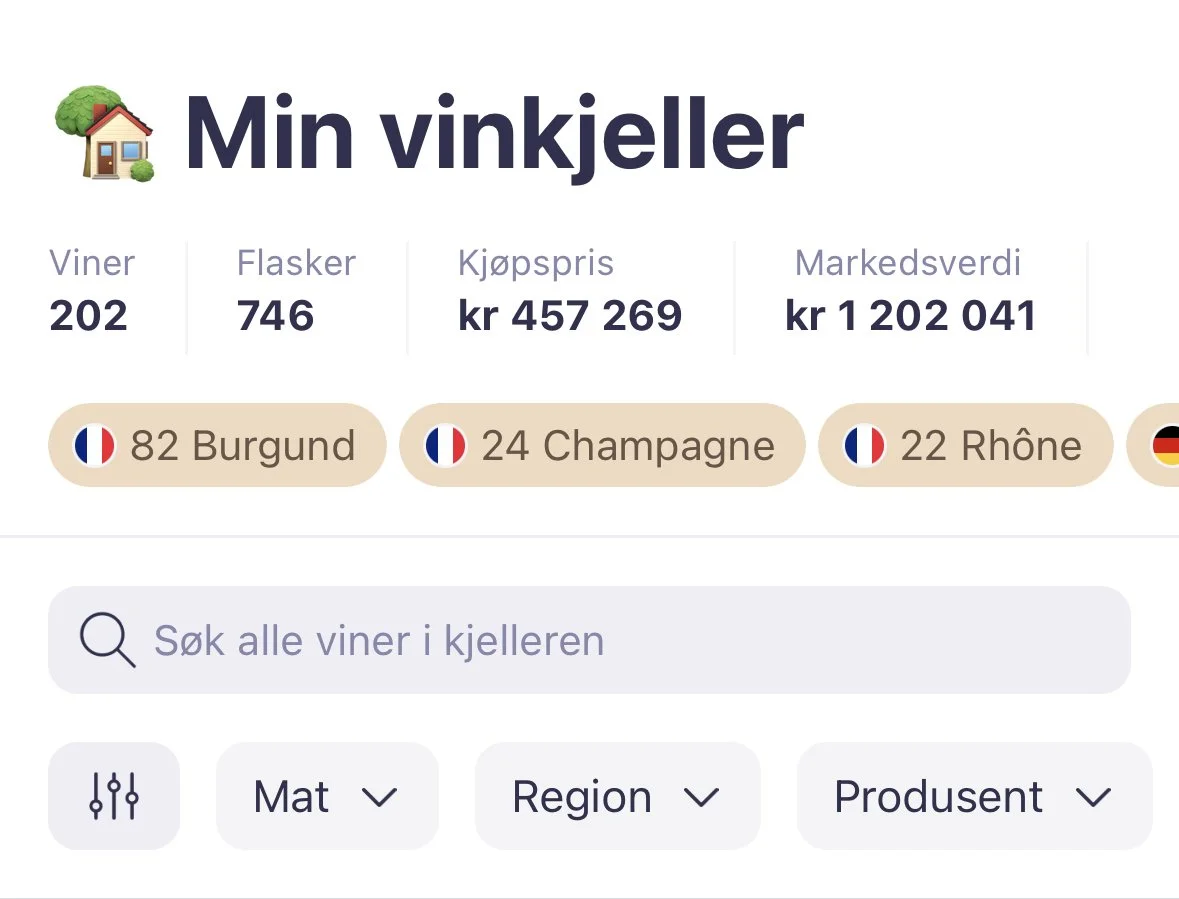 Nye funksjoner til vinkart og vinkjeller på web og mobil