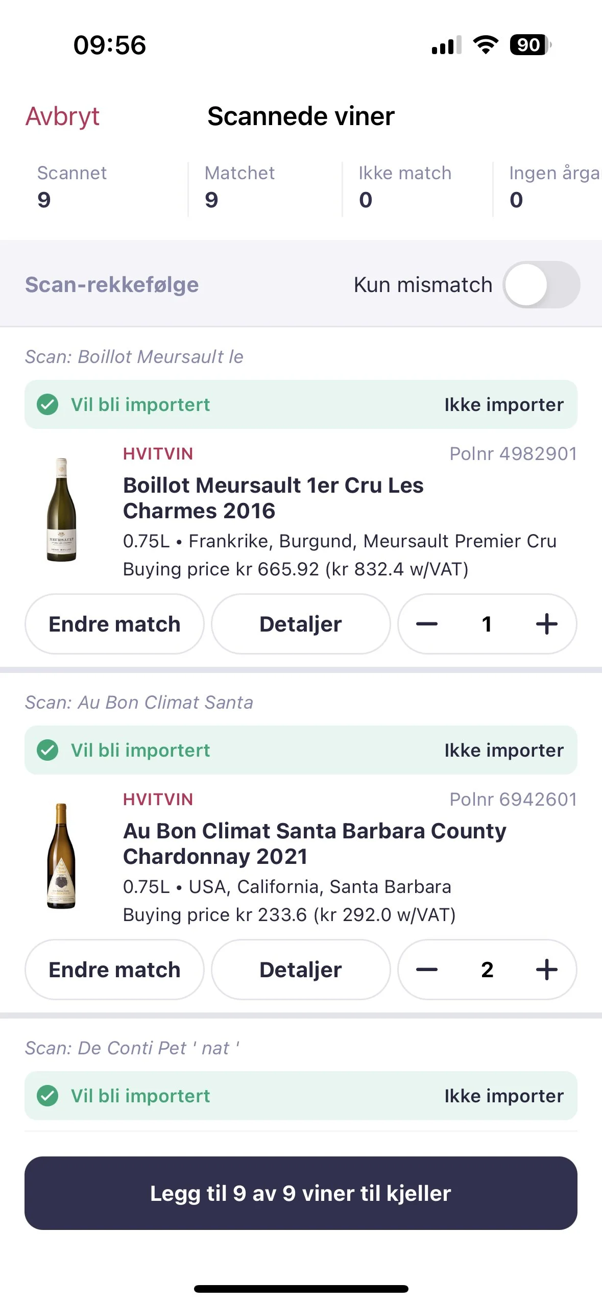 Vinify lanserer scanner av Vinmonopol-kvitteringer til vinkjelleren