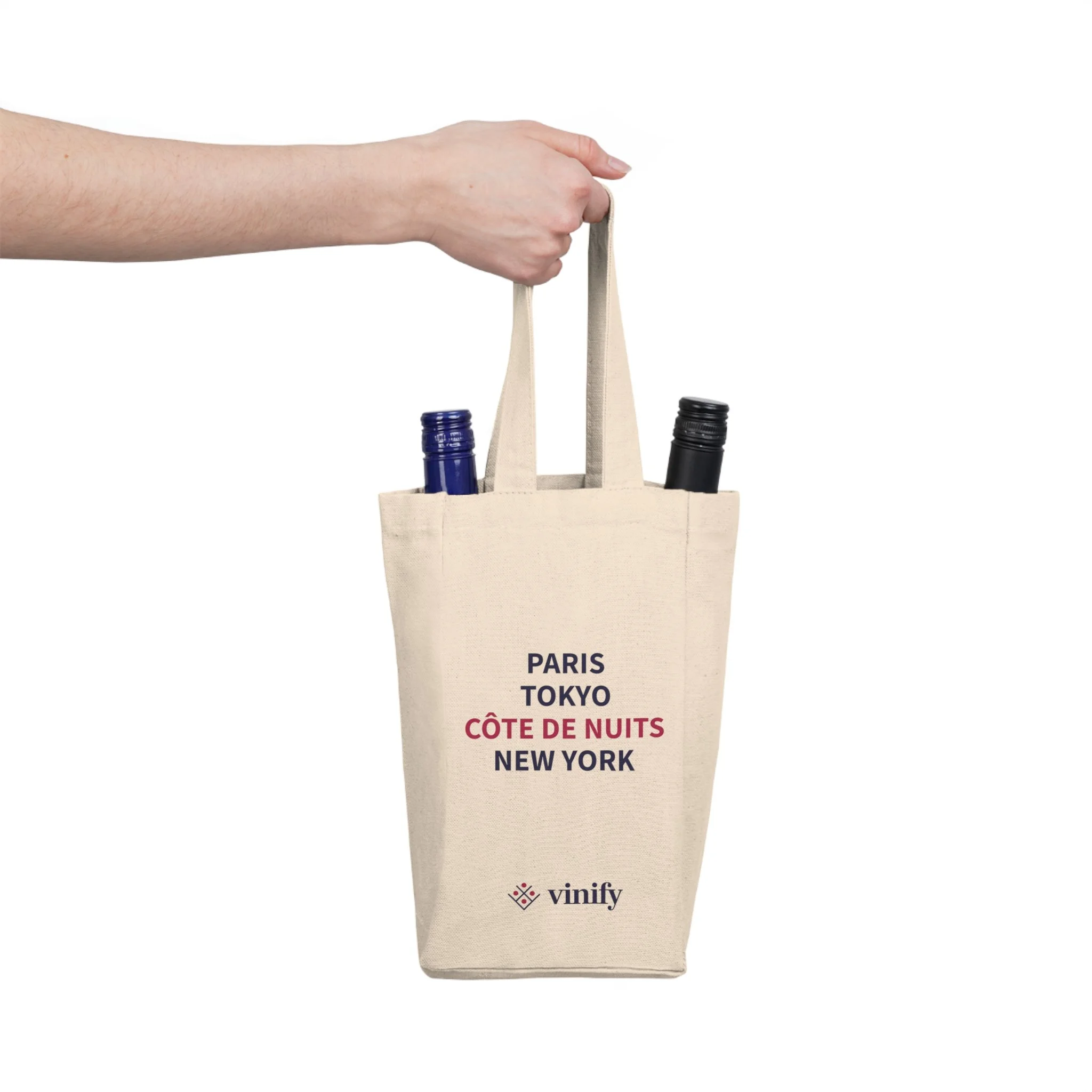 Côte de Nuits Wine Tote Bag (fits 2 wine bottles)
