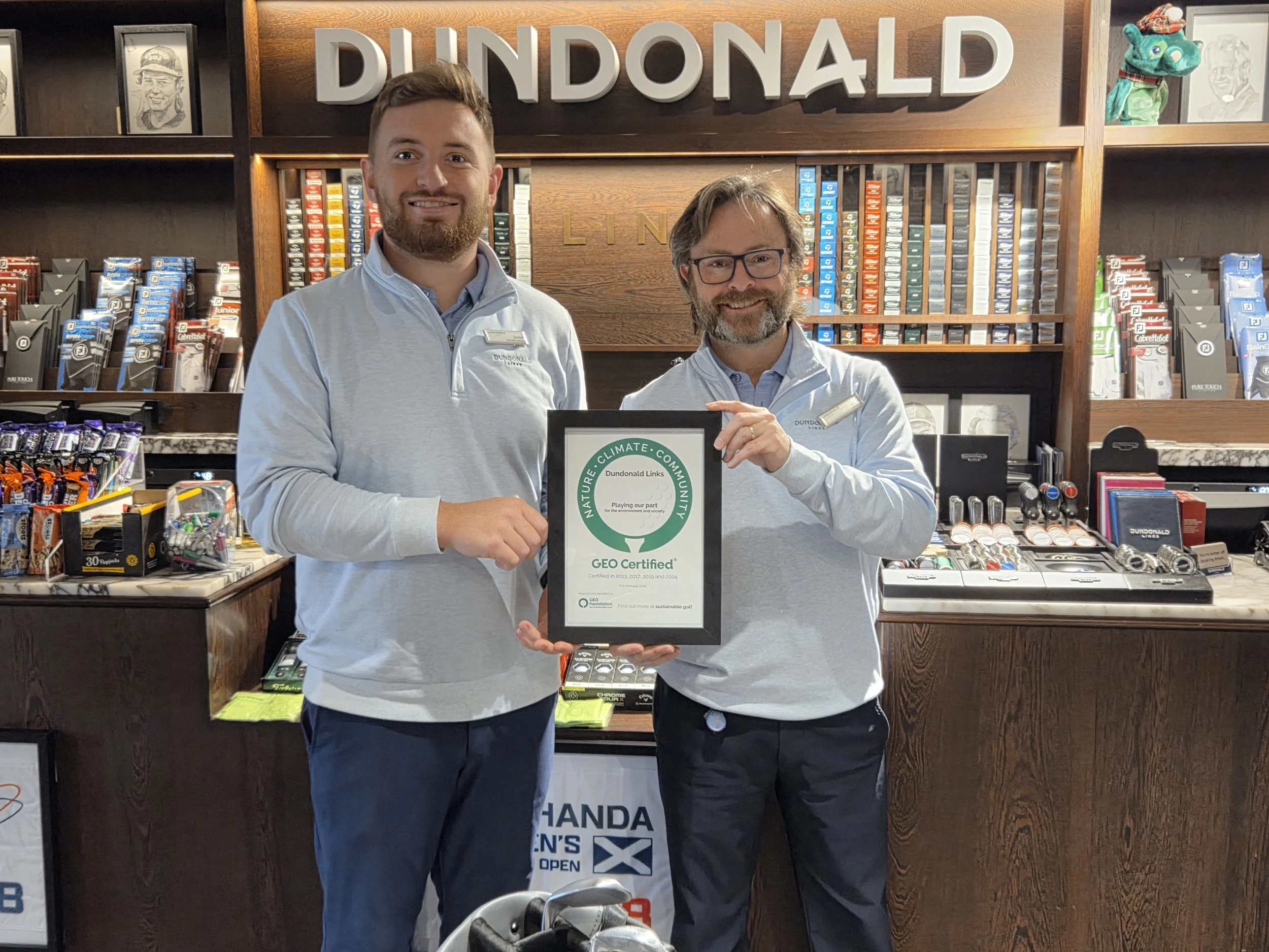 DUNDONALD LINKS CELEBRATES RENEWAL OFGLOBAL SUSTAINABILITY ACCOLADE