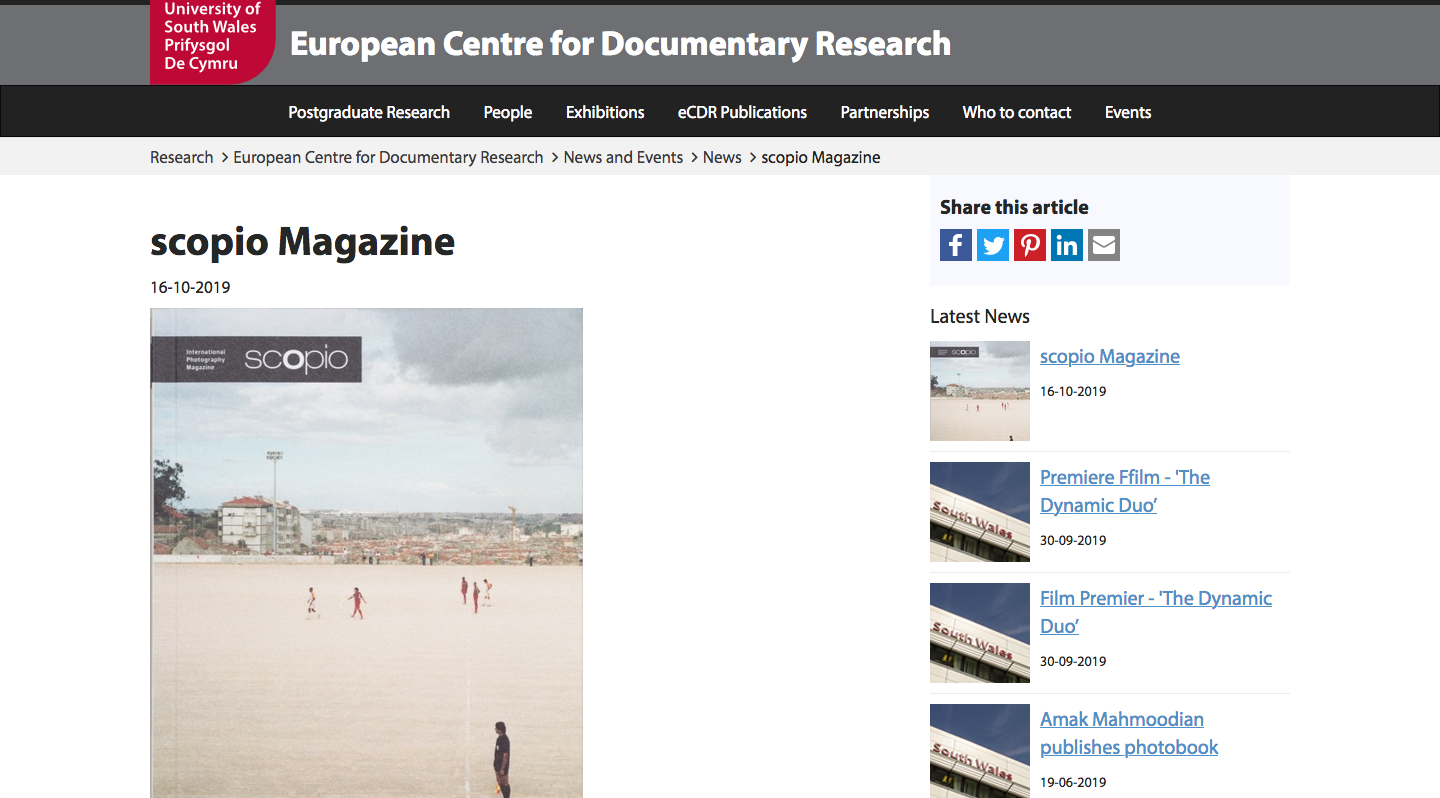   scopio Viewfinder on the European Centre for Documentary Research (eCDR)  