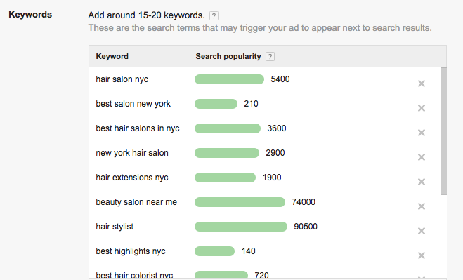 Make a list of the most important keywords that you want to appear for on Google | SEO for Beauty Salons or Parlour
