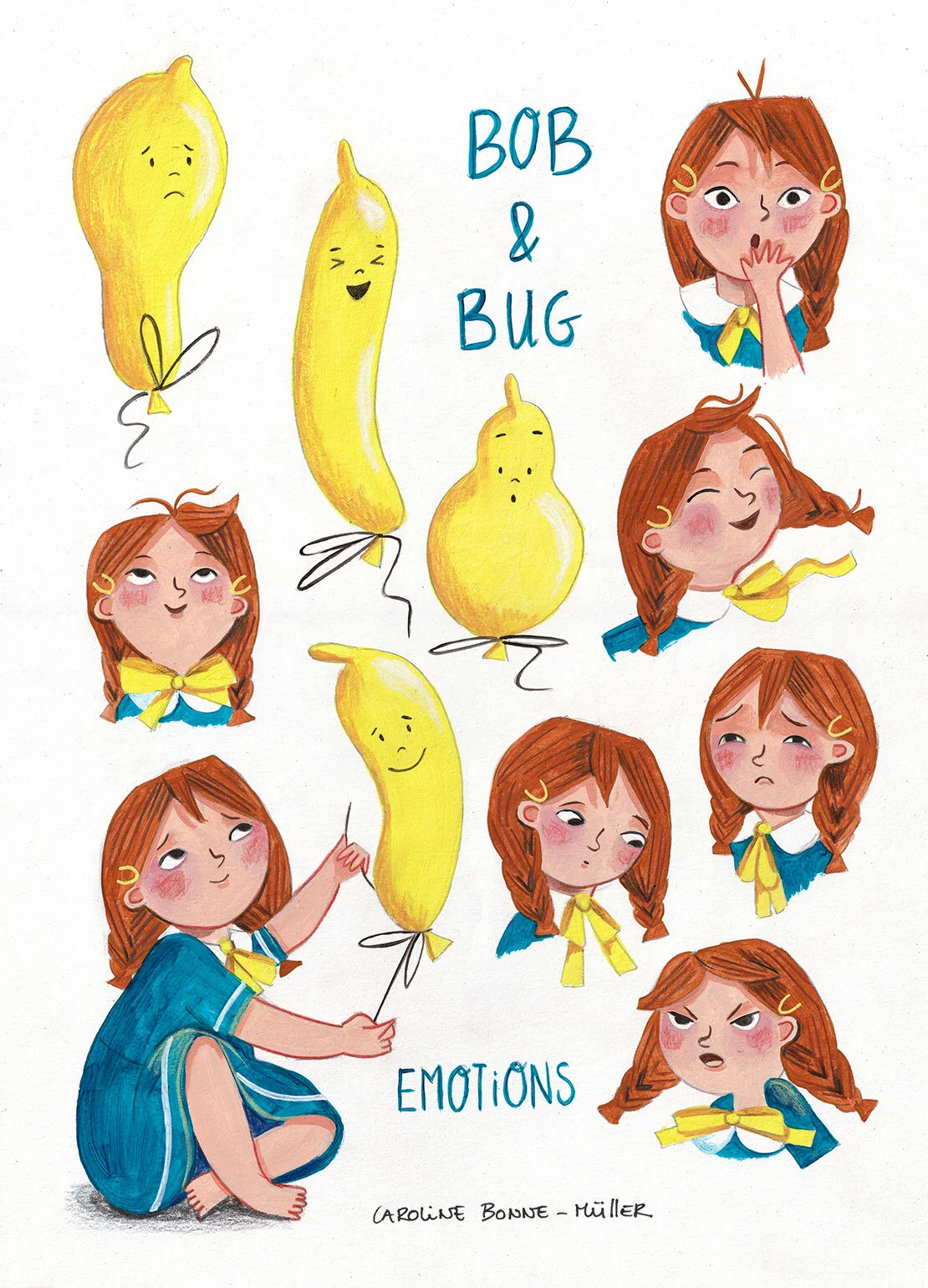 Emotions Bob & Bug Character development by Caroline Bonne Müller