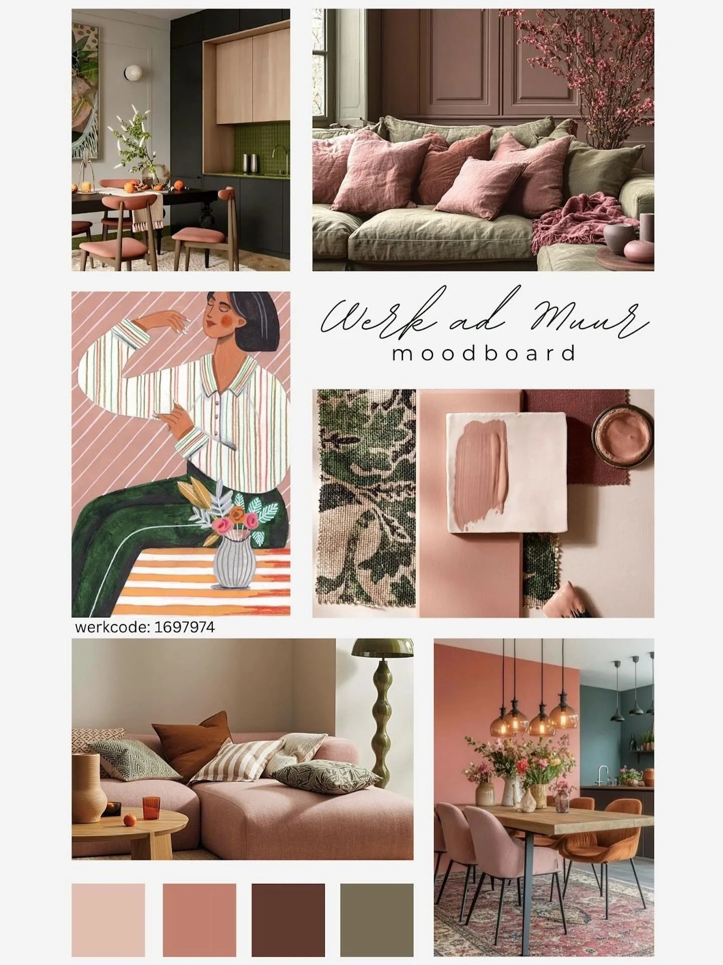 Na de zomer is het altijd leuk om weer in je huis aan de slag te gaan! Roze en groen is een prachtige combinatie, makkelijk te realiseren door je muren te schilderen, wat leuke kussens en natuurlijk een nieuw artwork aan je muur om de look af te make