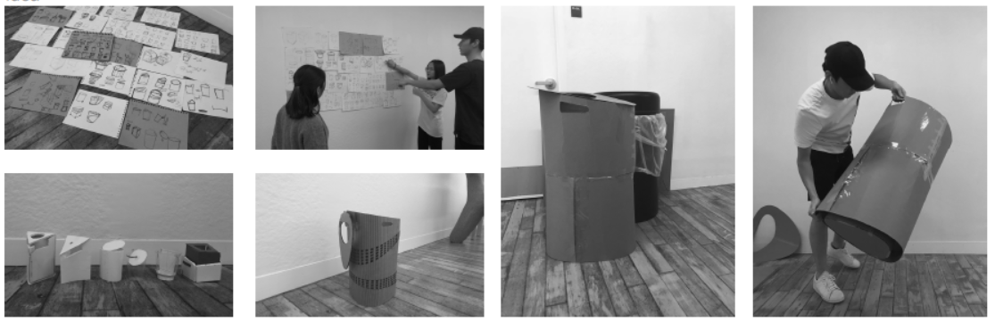 The sketch and model we made to improve our ideas,