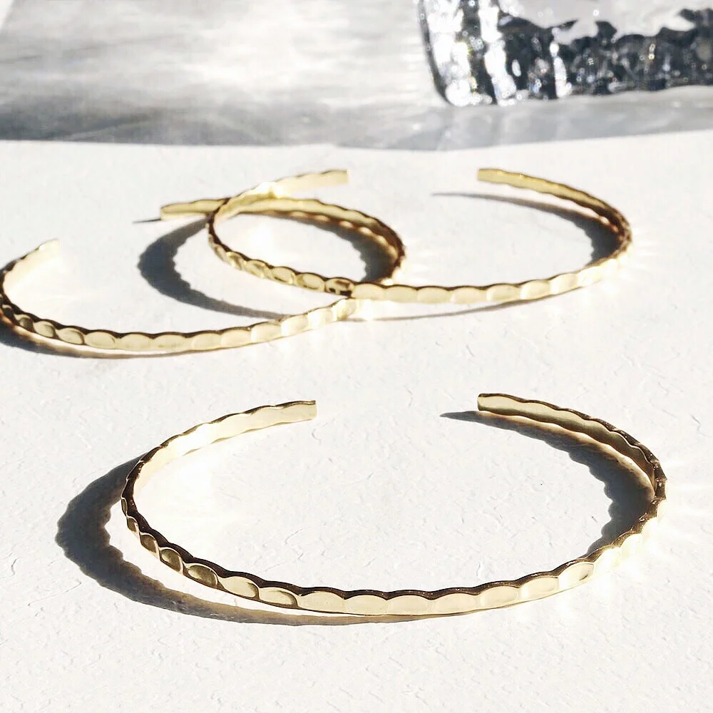 Florence Bugatti | Gold Trio River Cuff Bangles