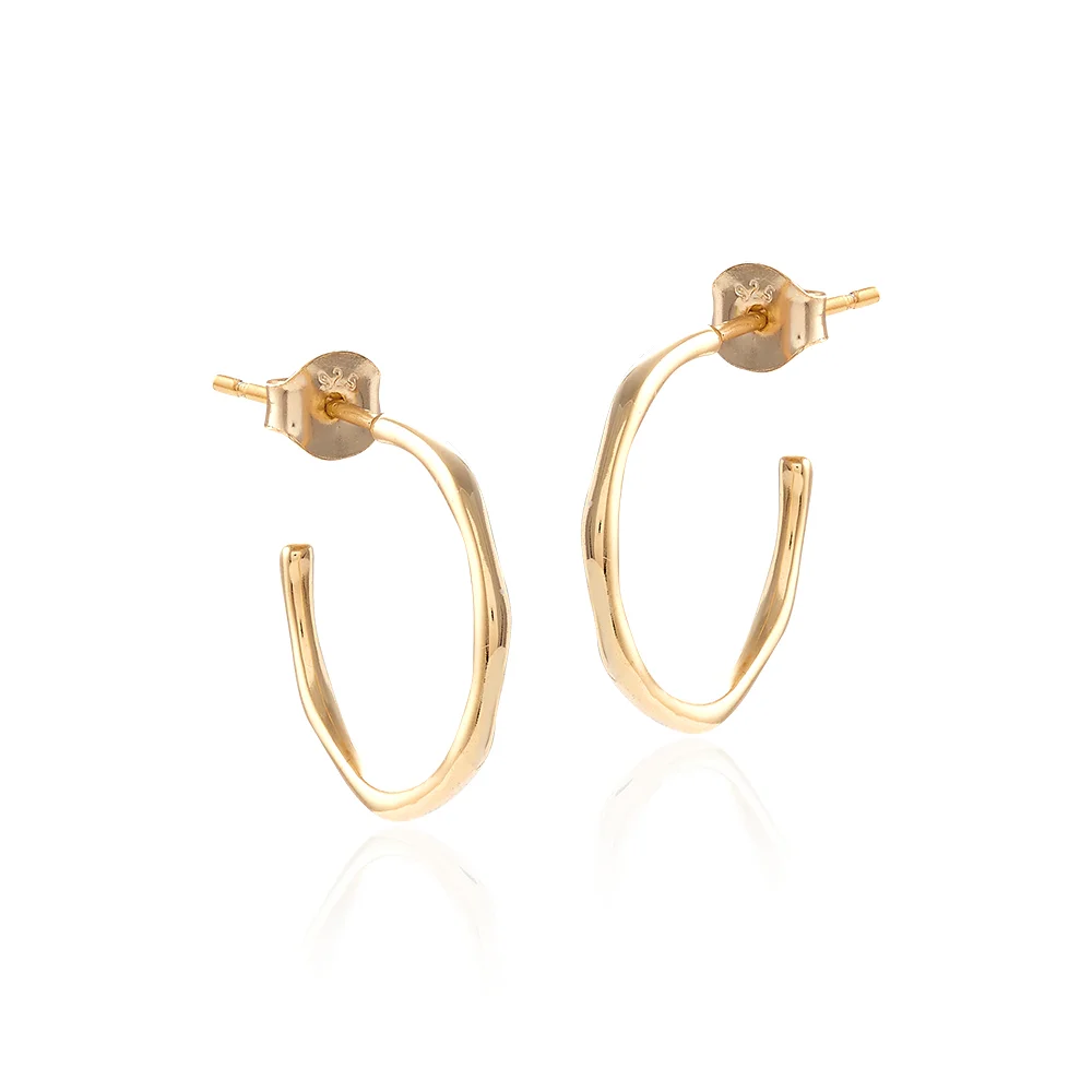 Gold River Hoop Earrings