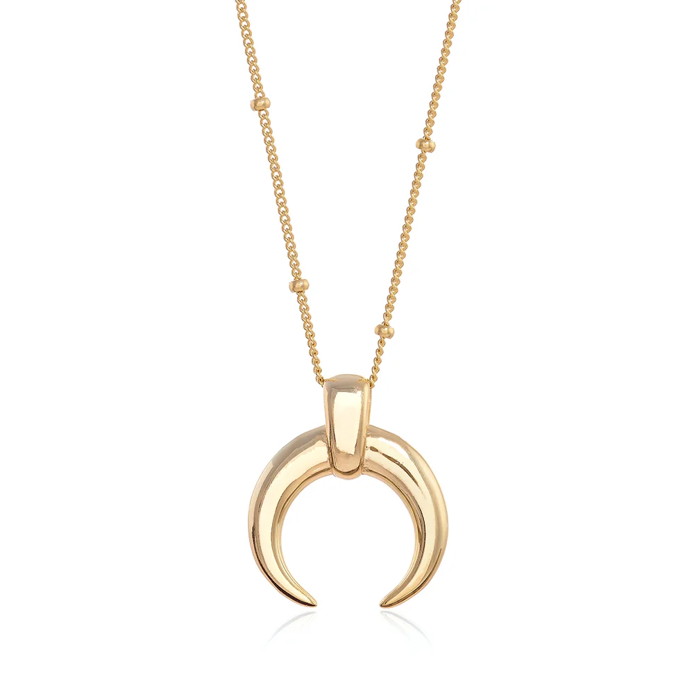 Gold Velluto Horn Necklace
