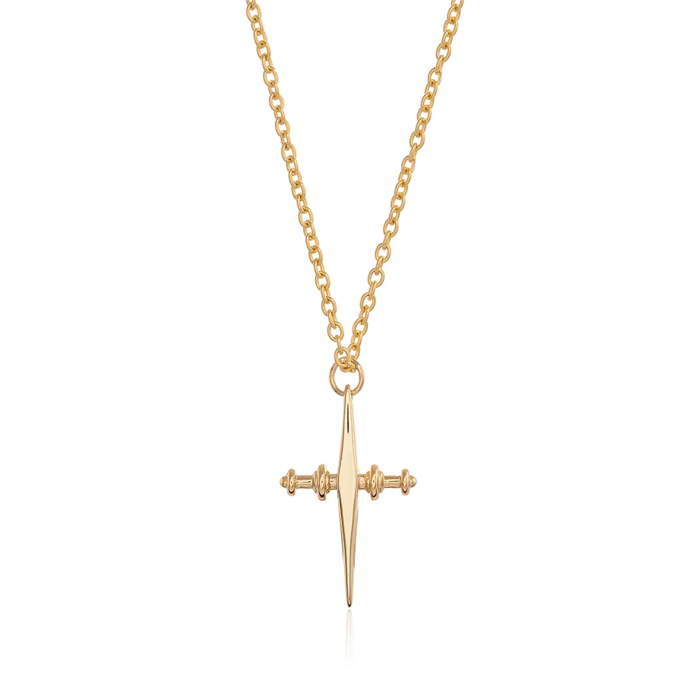 Gold Dagger Charm Necklace