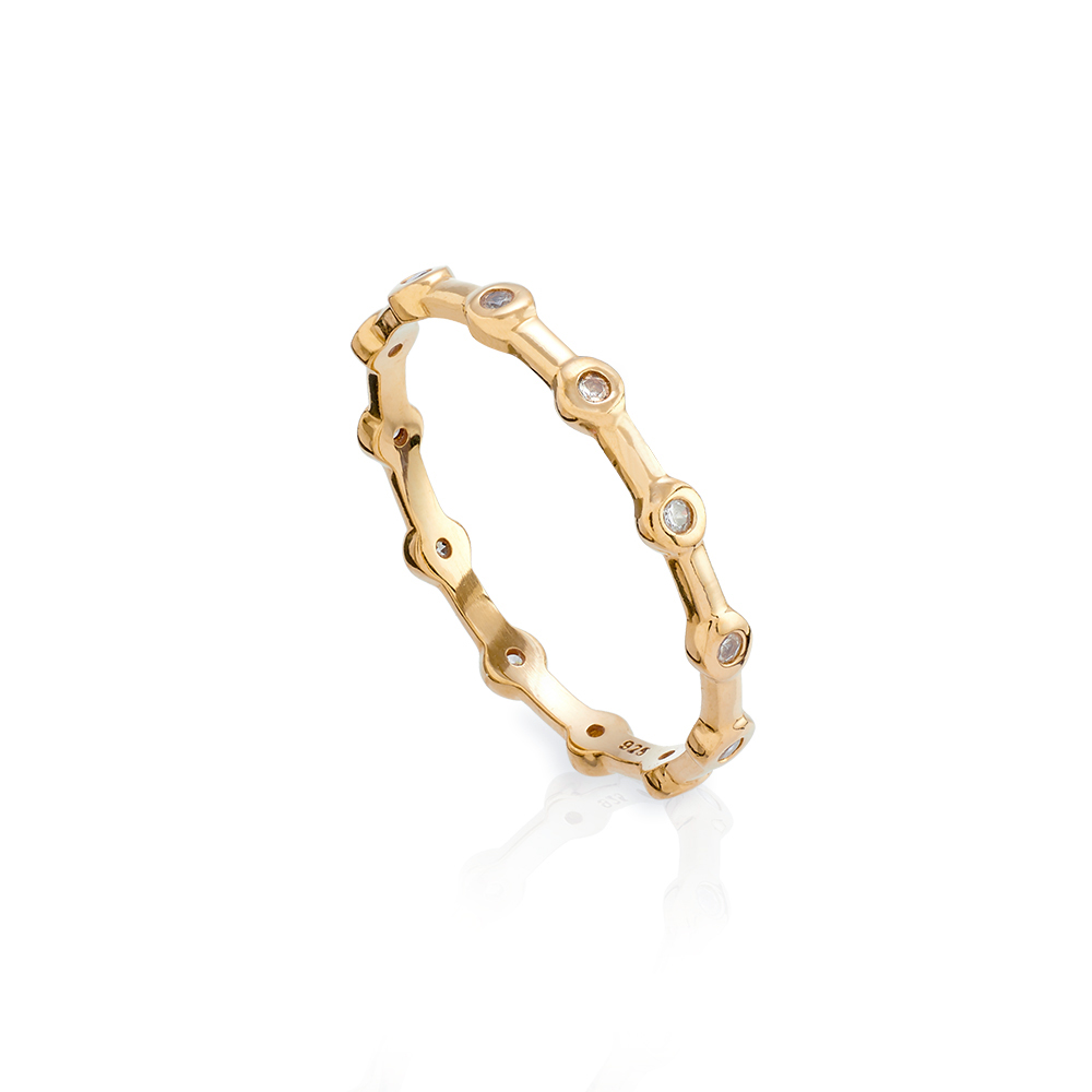 Gold Botanica Bamboo Ring