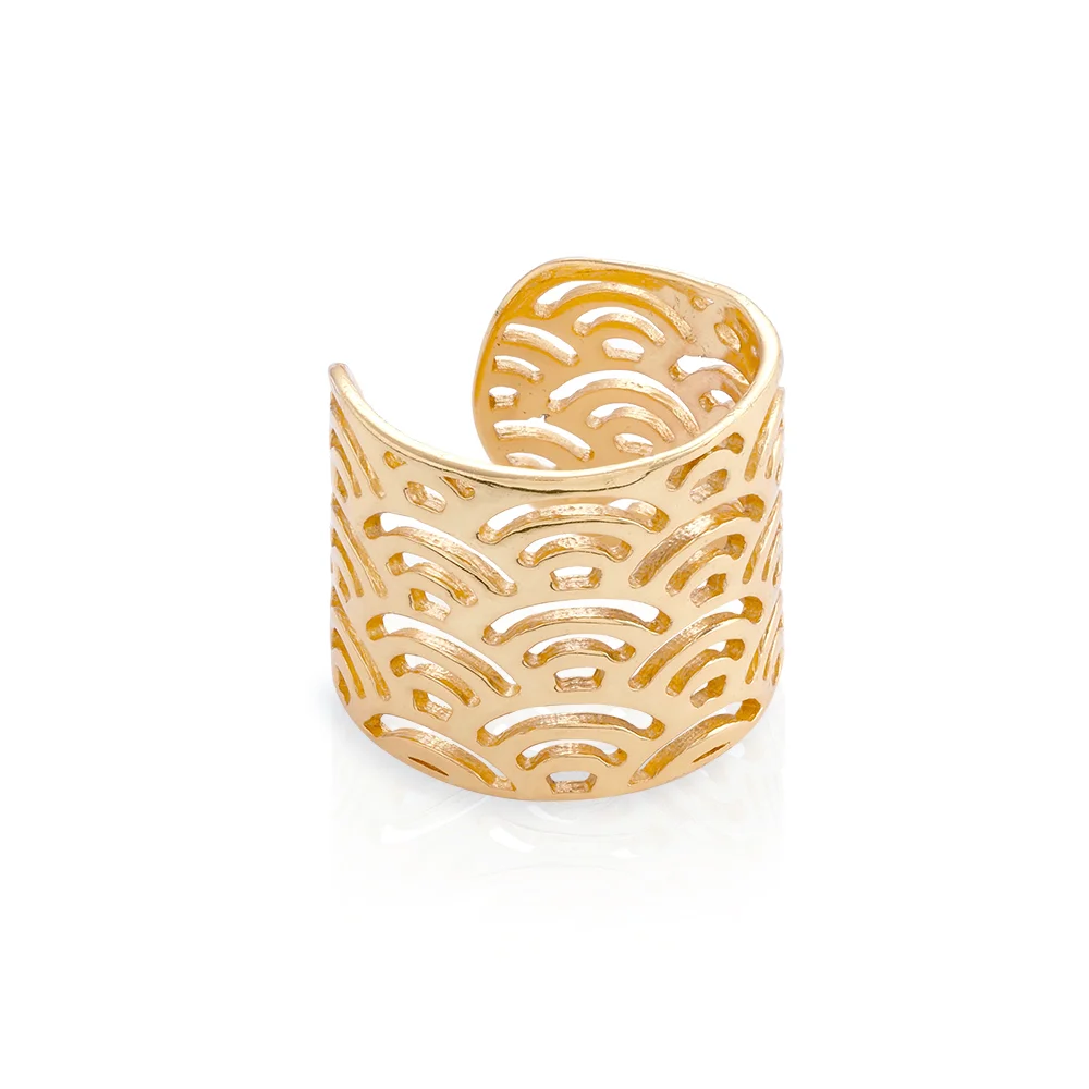 Gold Vento Cuff Ring