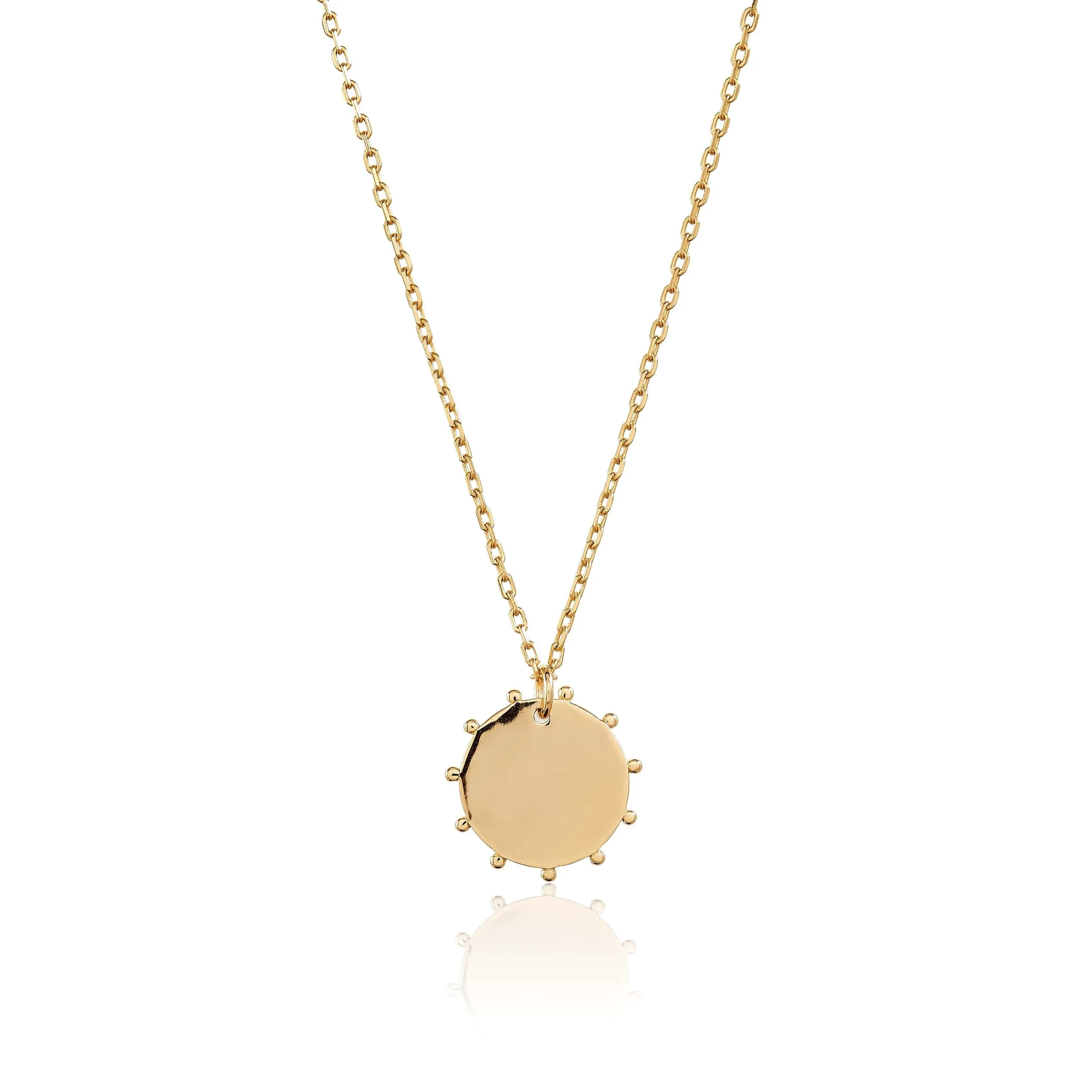 Gold Crest Mini Pendant Necklace