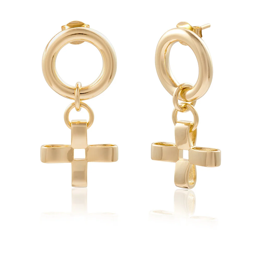 [spec] Gold Velluto Petal Earrings
