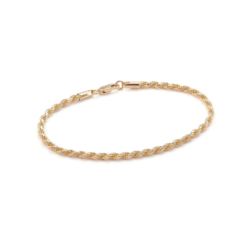 [spec] Gold Classic Rope Chain Bracelet