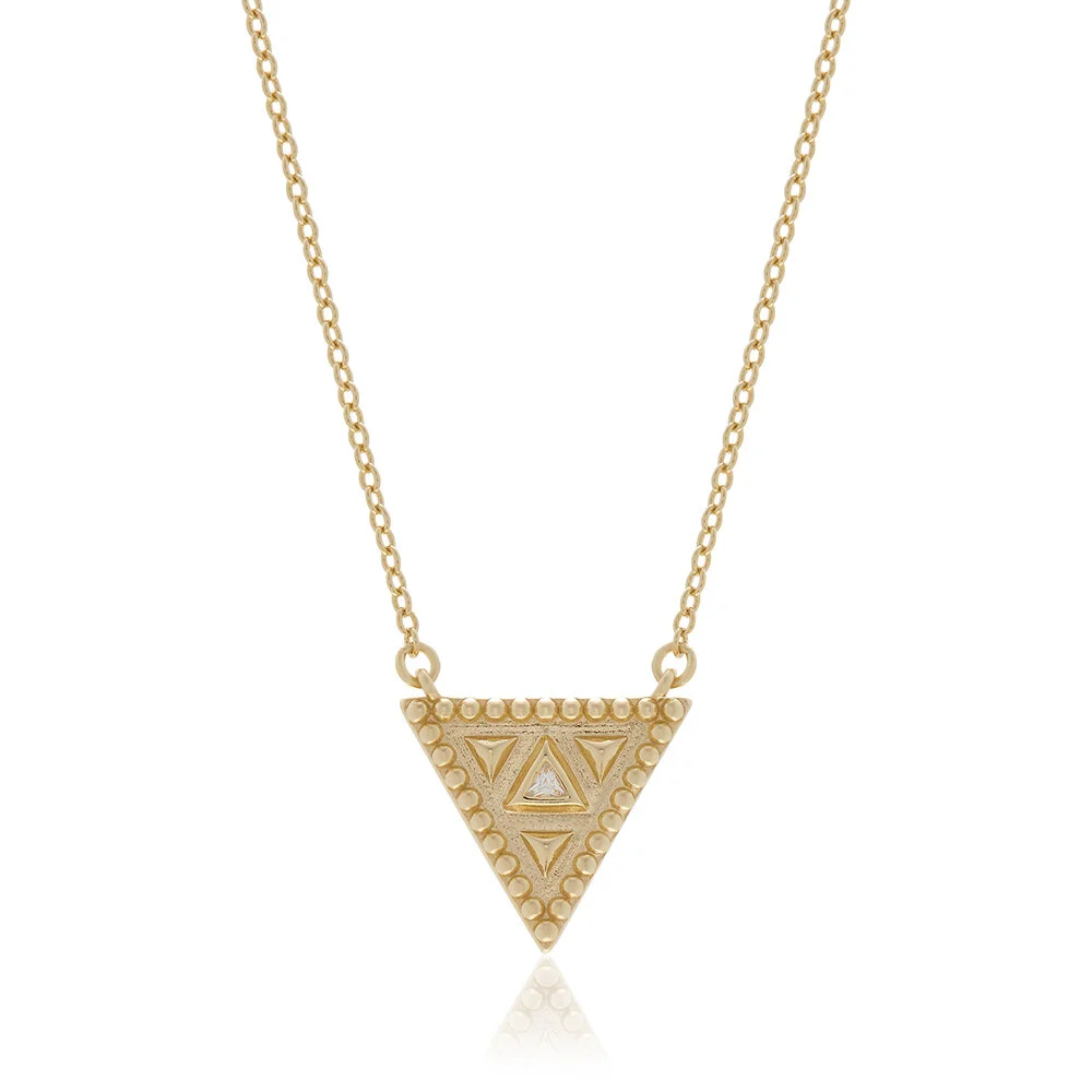Gold Pyramid Necklace