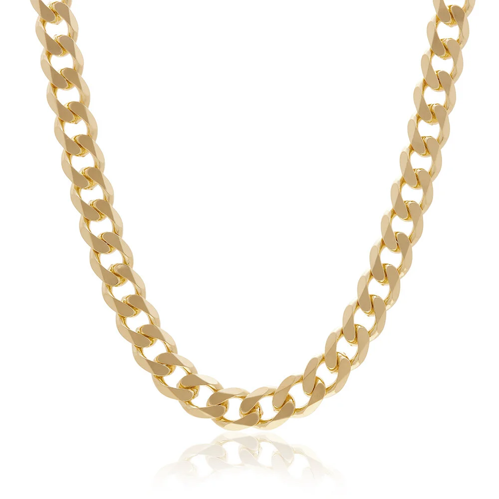 [vid] Gold Artemis Curb Chain Necklace