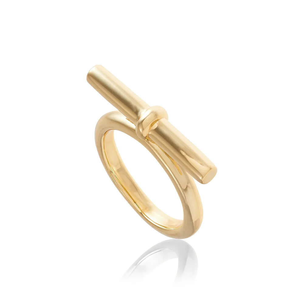 [spec] Gold T-Bar Ring