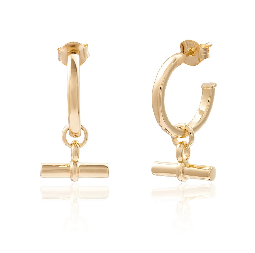 [spec] Gold Maica T-Bar Earrings