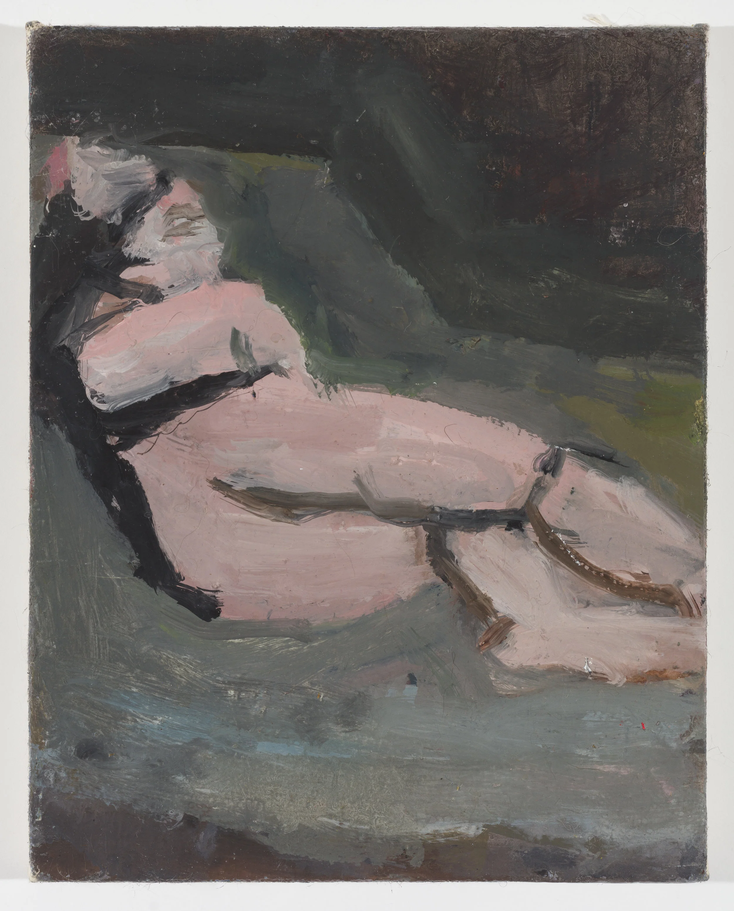 Reclining Nude with Black Hair