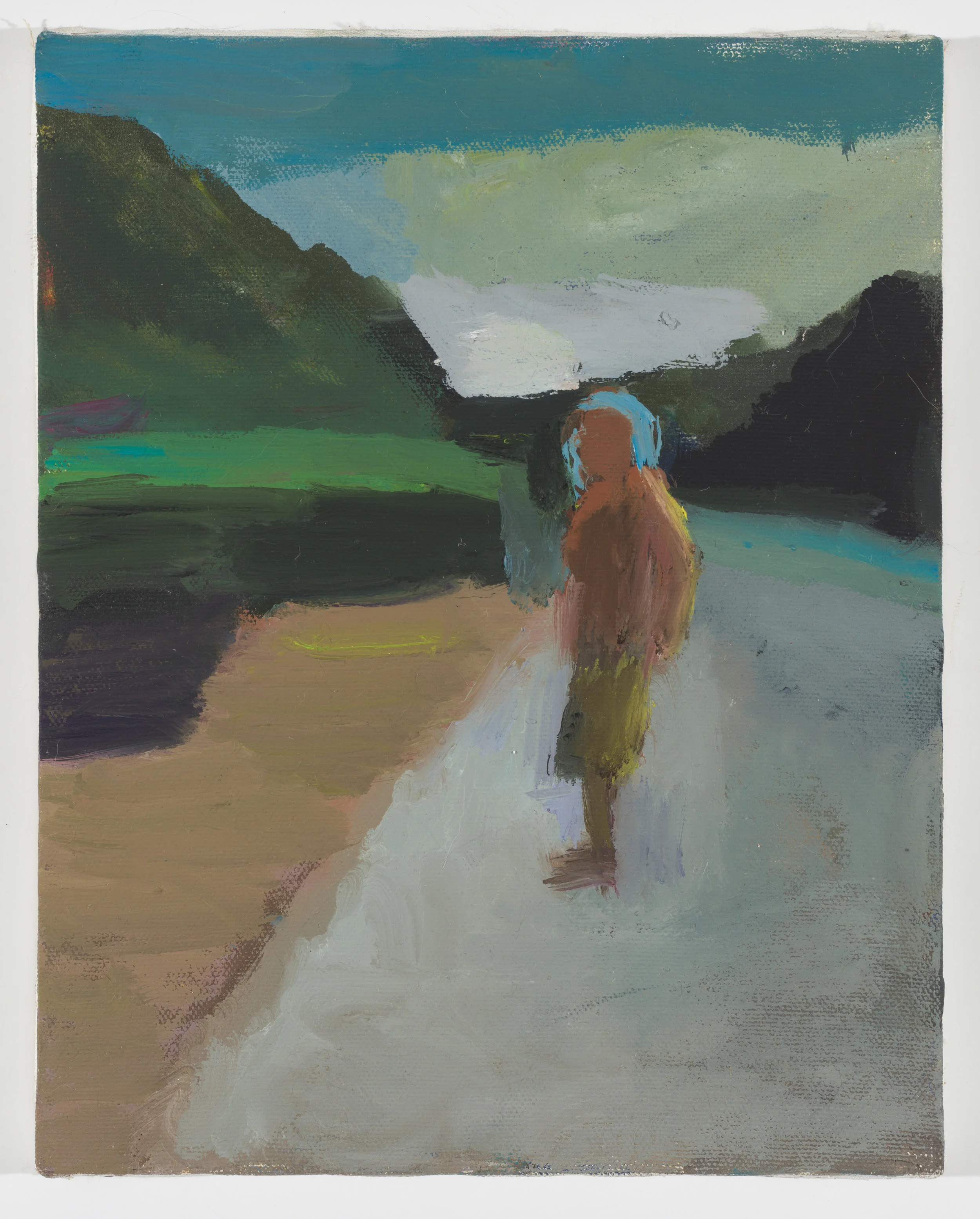 Man walking up the Road