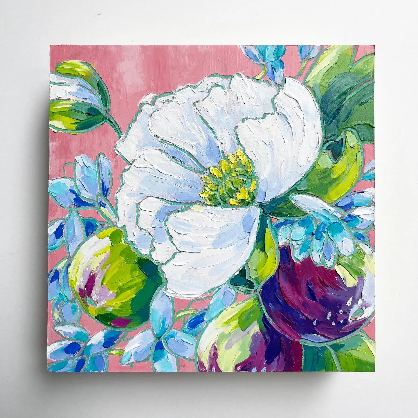 100 Day Project 6"x6" Painting on Cradled Wood Panel Day 100