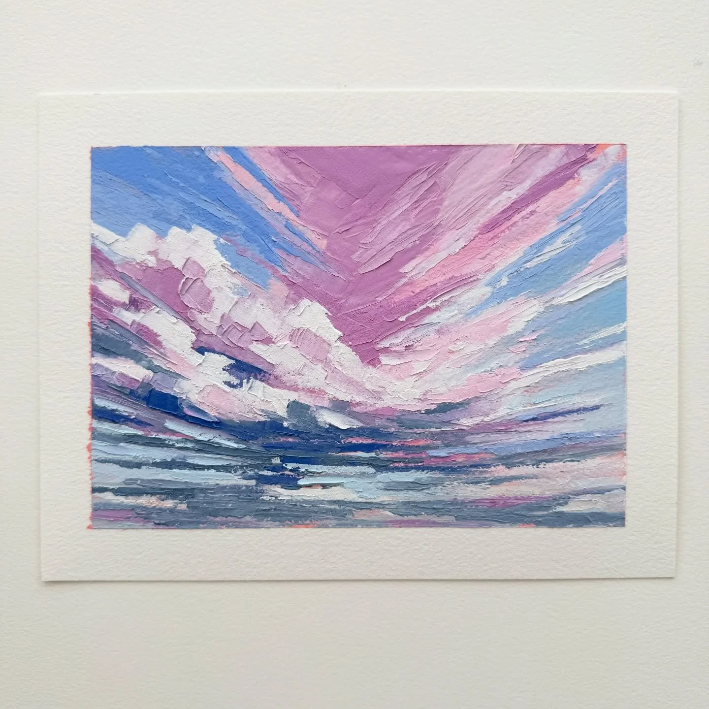 AVAILABLE
Day 53 The 100 Day Project 2026
7&rdquo;x5&rdquo; Oil and Cold Wax on Arches Oil Paper
$75, plus shipping&nbsp;

First up on this Friday afternoon, a softly dramatic cloudscape. 

This year I&rsquo;m exploring quick, abstracted landscapes f