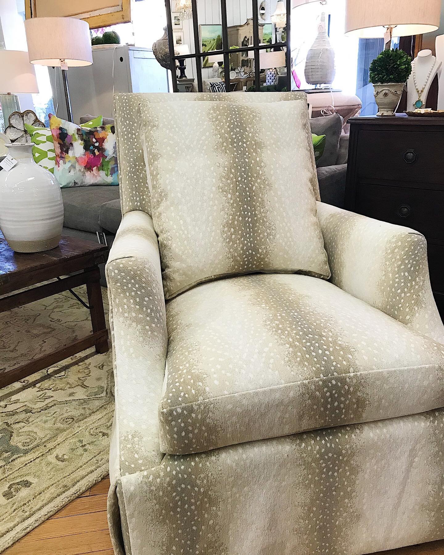 Sometimes it is worth the wait ✨ These Gabby Home Clark Falls Swivels are some of our favorites from High Point Market last October and they do not disappoint!!! 
&bull;
&bull;
&bull;
REMINDER upholstery orders are still running a little behind. Depe