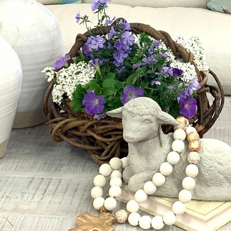 Going in to Holy Week this picture is a reminder of new life in the blooms and the Lamb of God, Jesus. Looking further the basket is handmade from locally foraged vines from Dr. Phil Raley. This is not your ordinary Easter Basket. It&rsquo;s you EVER