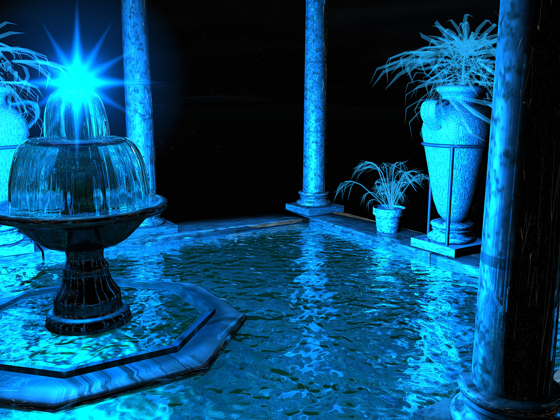 3D Greek Goddess Nyx temple
