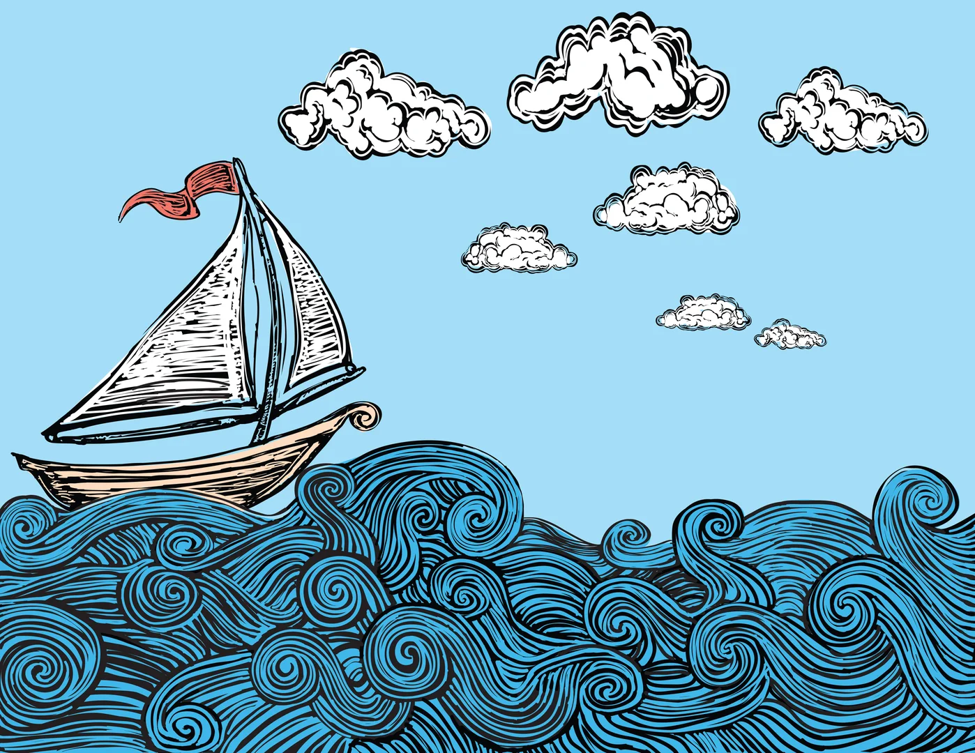 John Dubin MUSD Sailboat Illustration