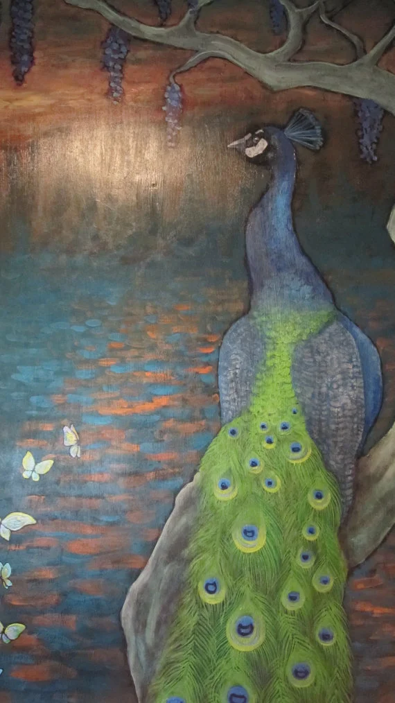 John Dubin Peacock Painting