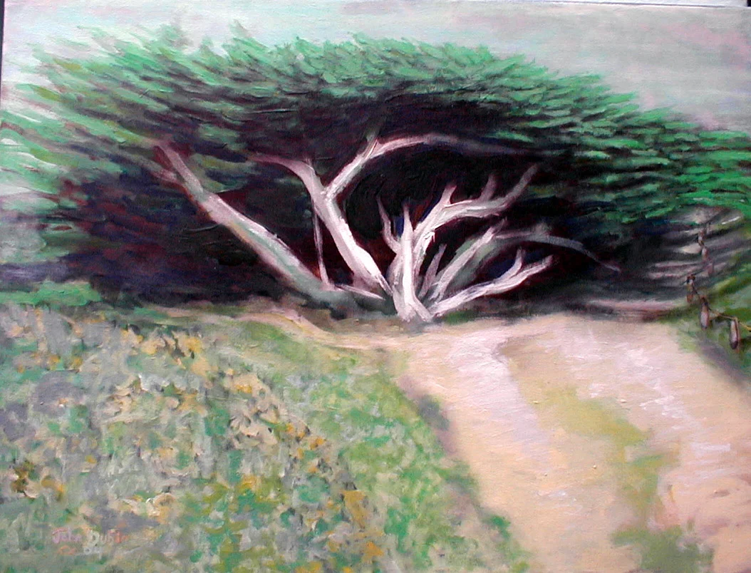 John Dubin Cambria Coastal Path Painting