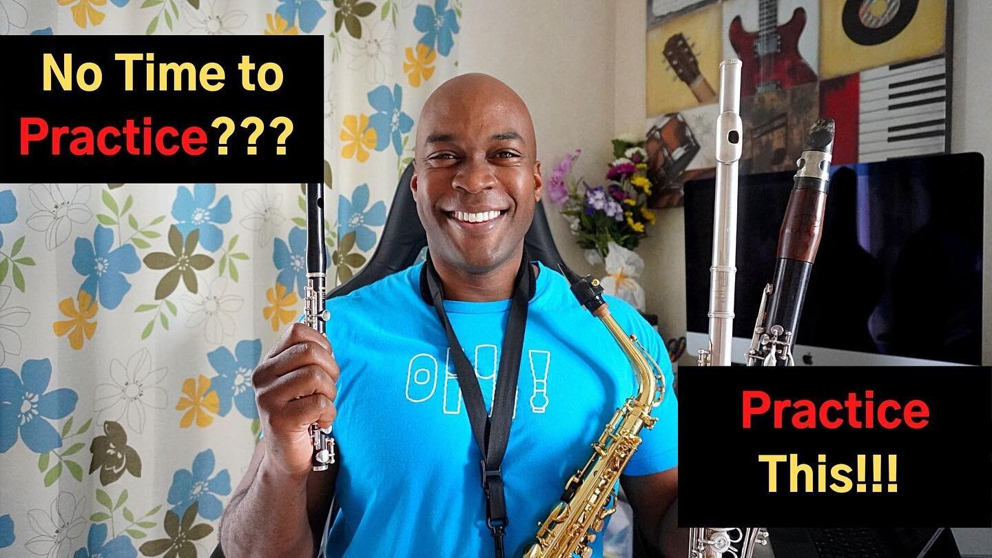 Short on time to practice? Check out my latest video...link in bio! #practice #saxophone #clarinet #flute #piccolo #maintenance #maintenancepractice #practicetips #scales #improvisation #freeplay #sax #altosax #woodwinds #woodwind #woodwinddoubler