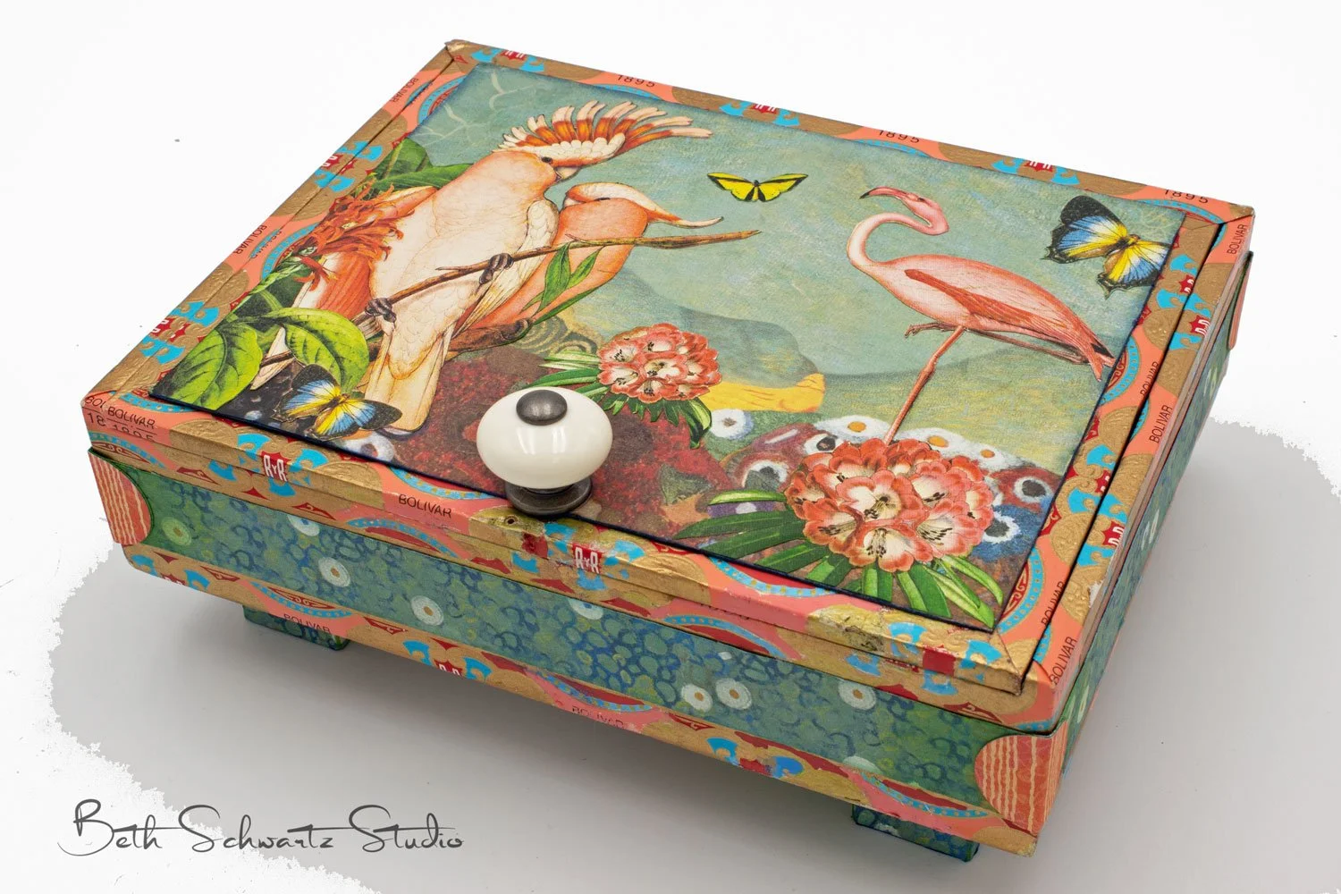 Pink Flamingo box (small)