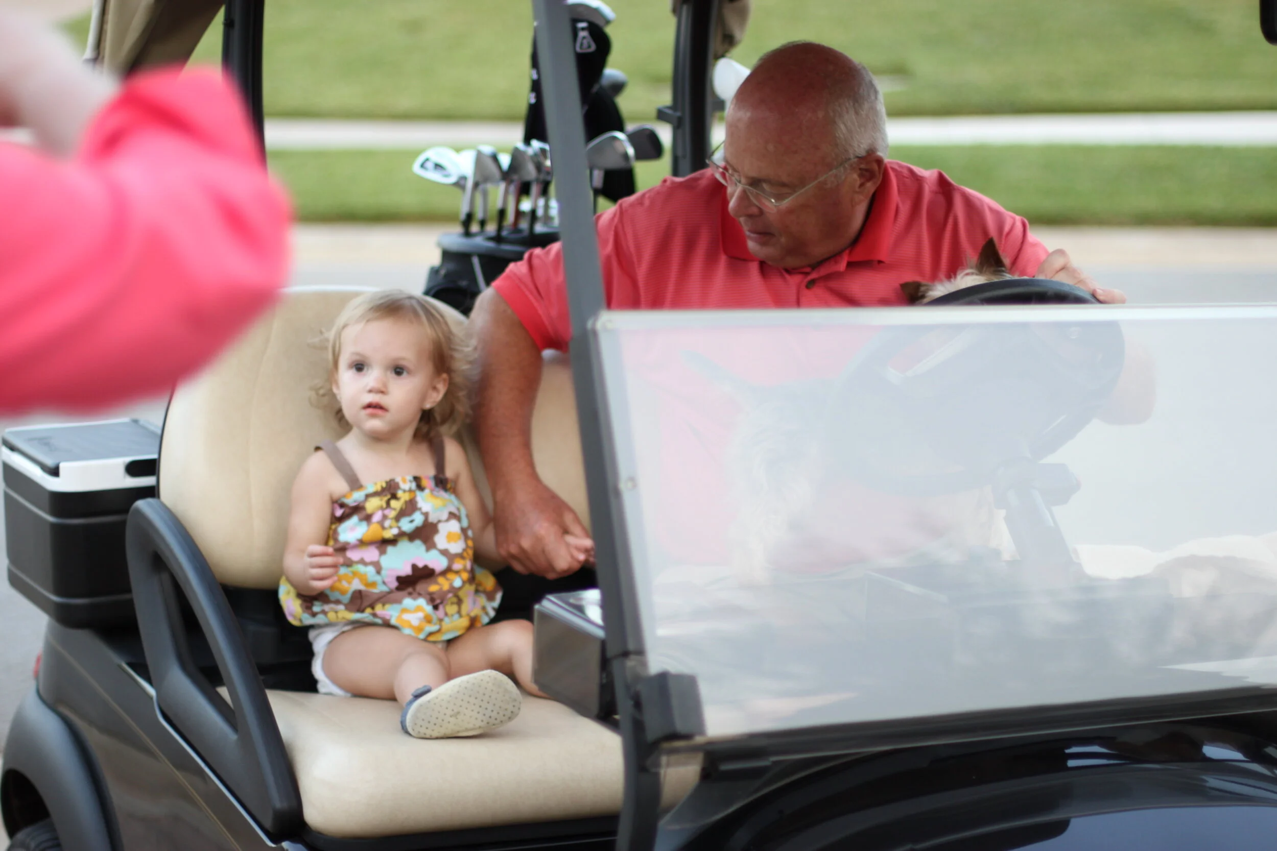 Golf Cart Ride with Papa