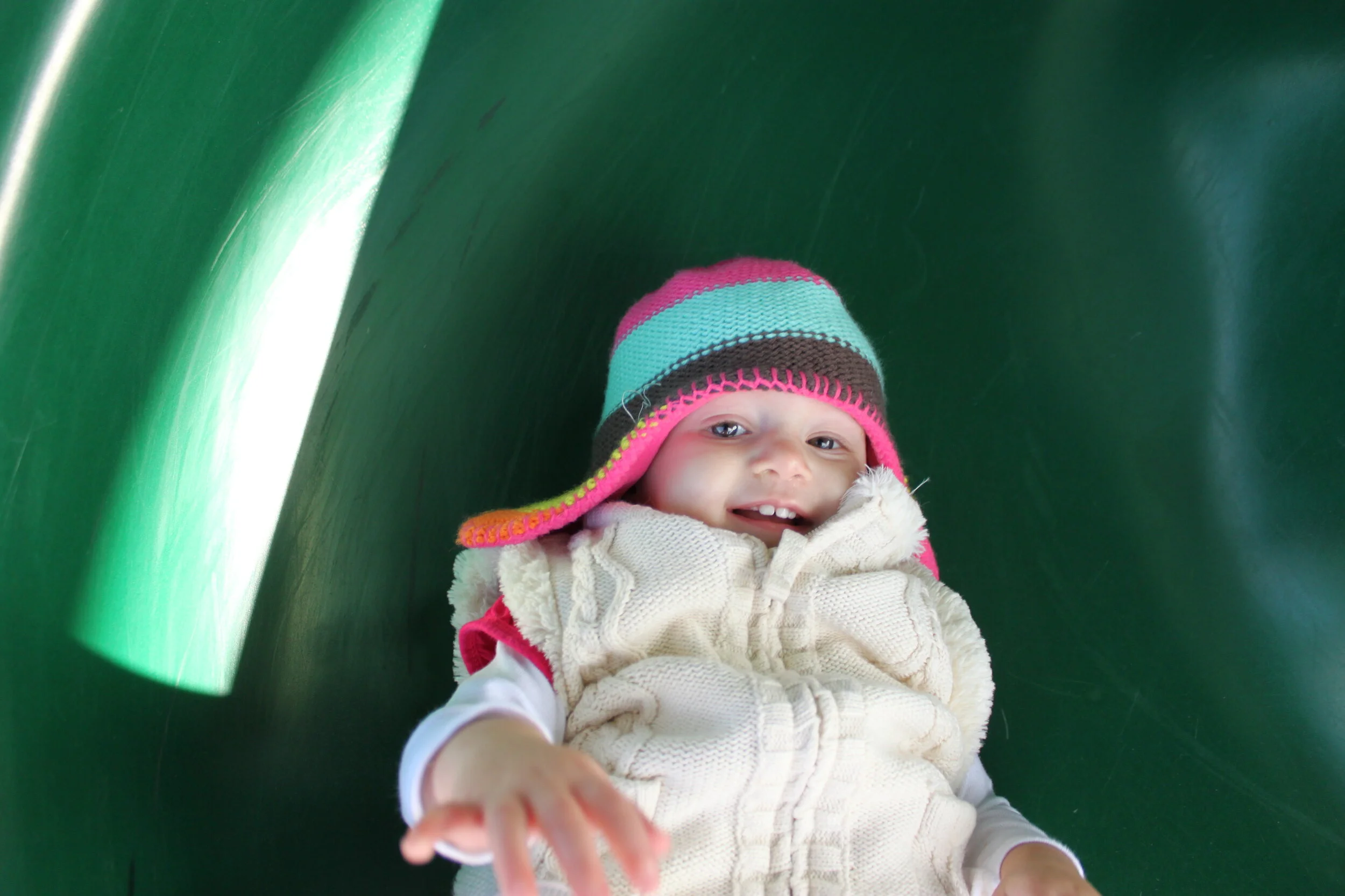 Isla loves the Slides!