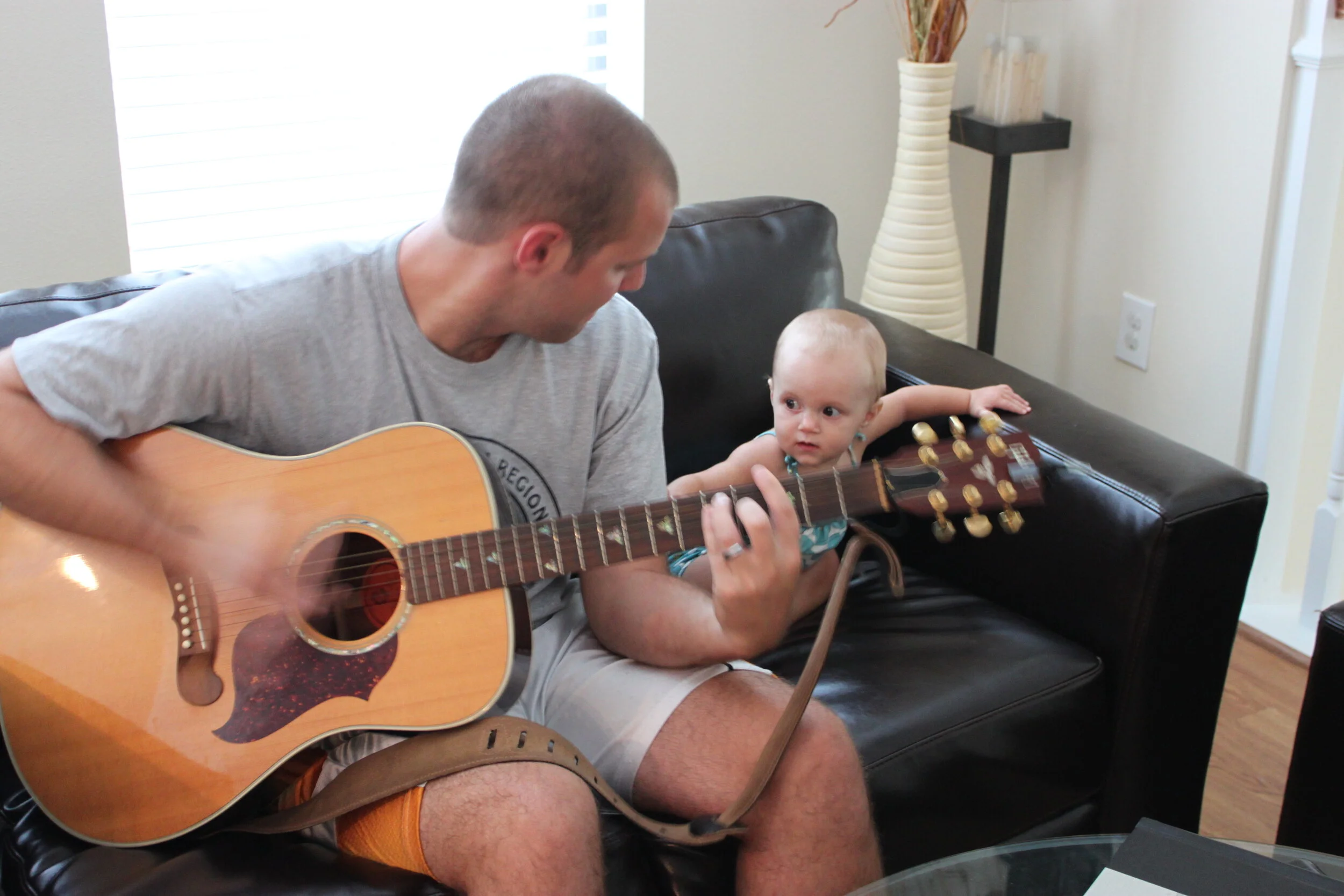 Playing with Mom and Music with Dad