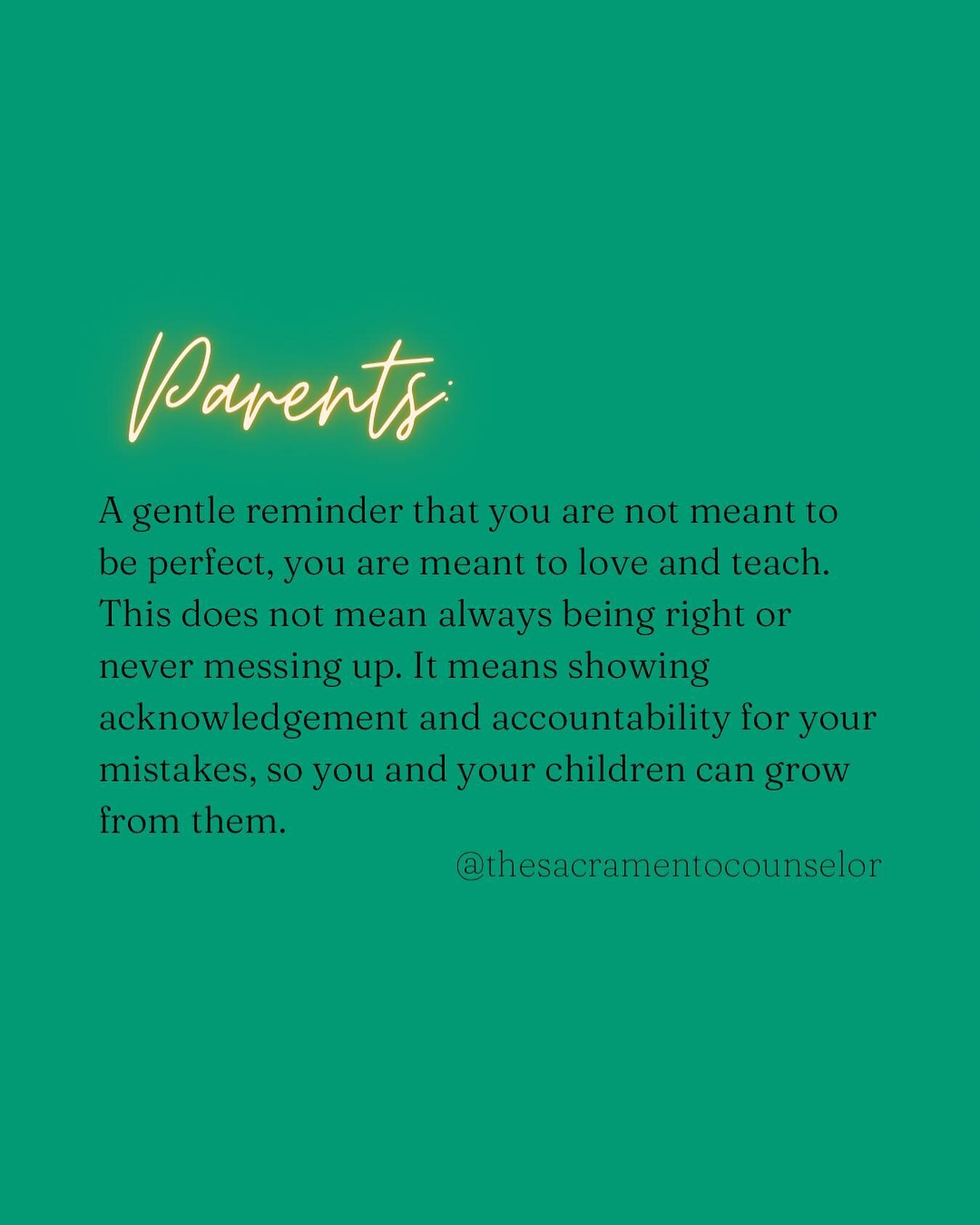 Parenting is tough and it doesn&rsquo;t need to look perfect. Sometimes the greatest lessons our kiddos learn are the ones we show them, not tell them. By showing them what accountability looks like and modeling what behaviors you want to see, their 