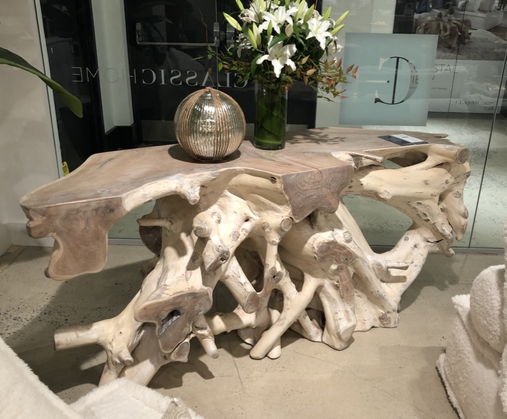 Classic Home’s tree root console table.