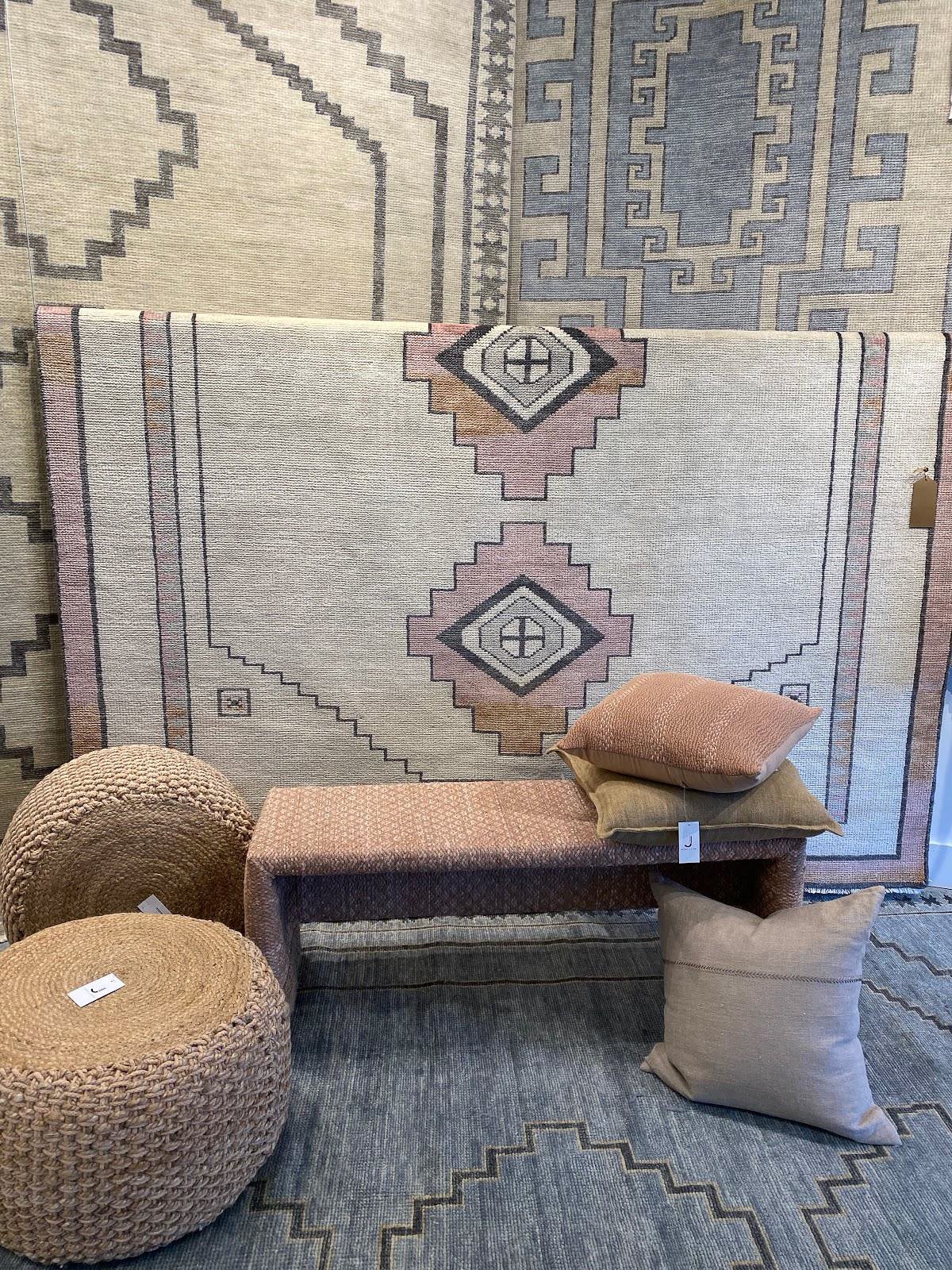 Tribal design geometries update rugs