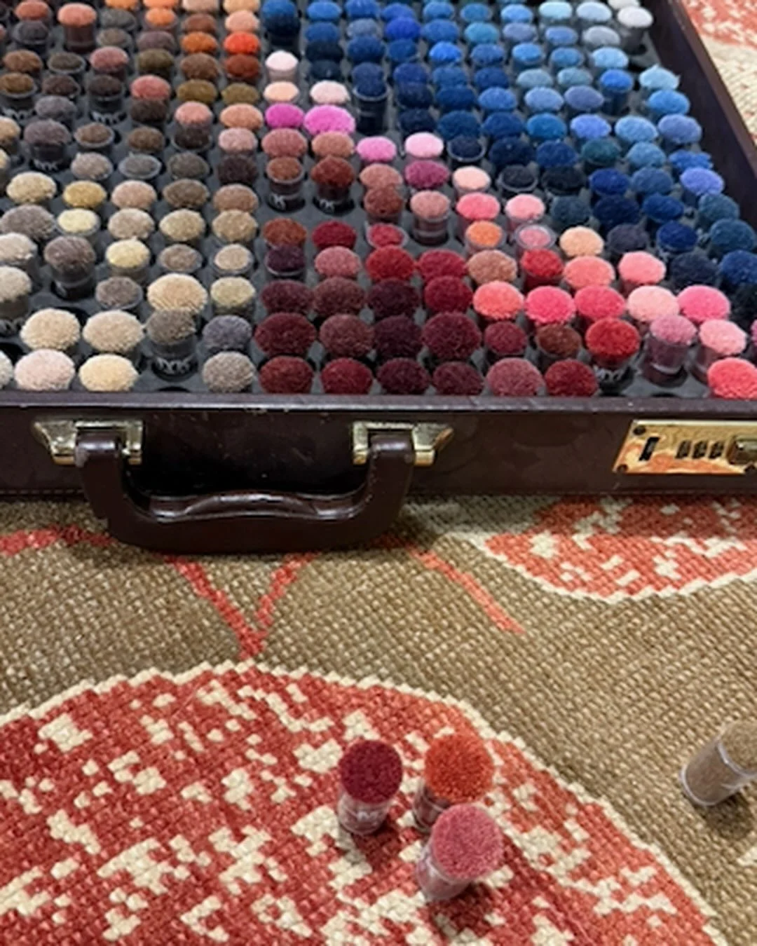 A custom rug begins with the room, not with the rug.⁠
⁠
For this project, we were developing rugs for several connected spaces, which meant thinking about much more than choosing a pattern I liked.⁠
⁠
Scale and dimensions came first. Then color, prop