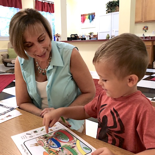 Speech and Language Therapy - Lynn Carswell with Young Boy